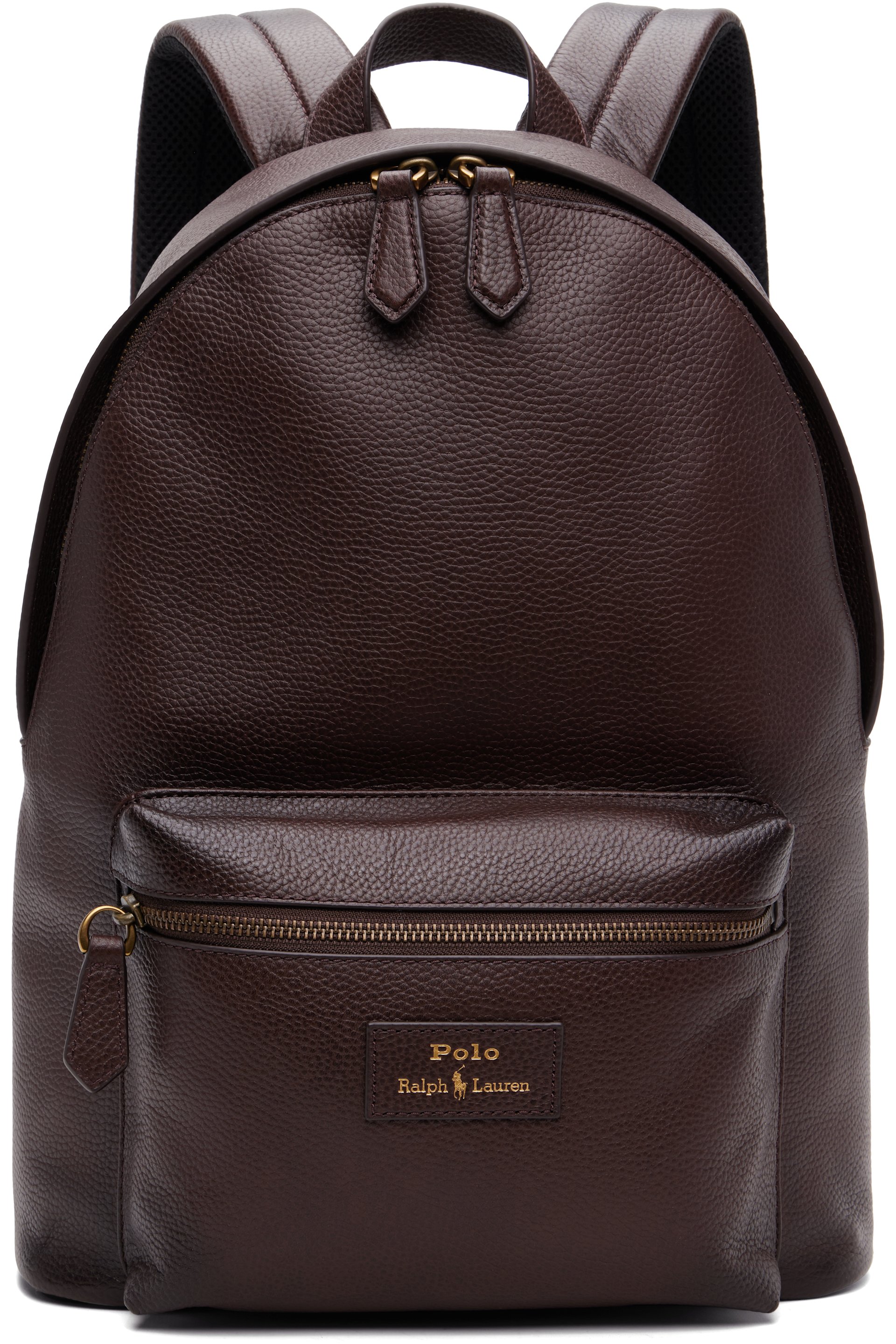 Polo Ralph Lauren - Sac à dos brun en cuir grainé