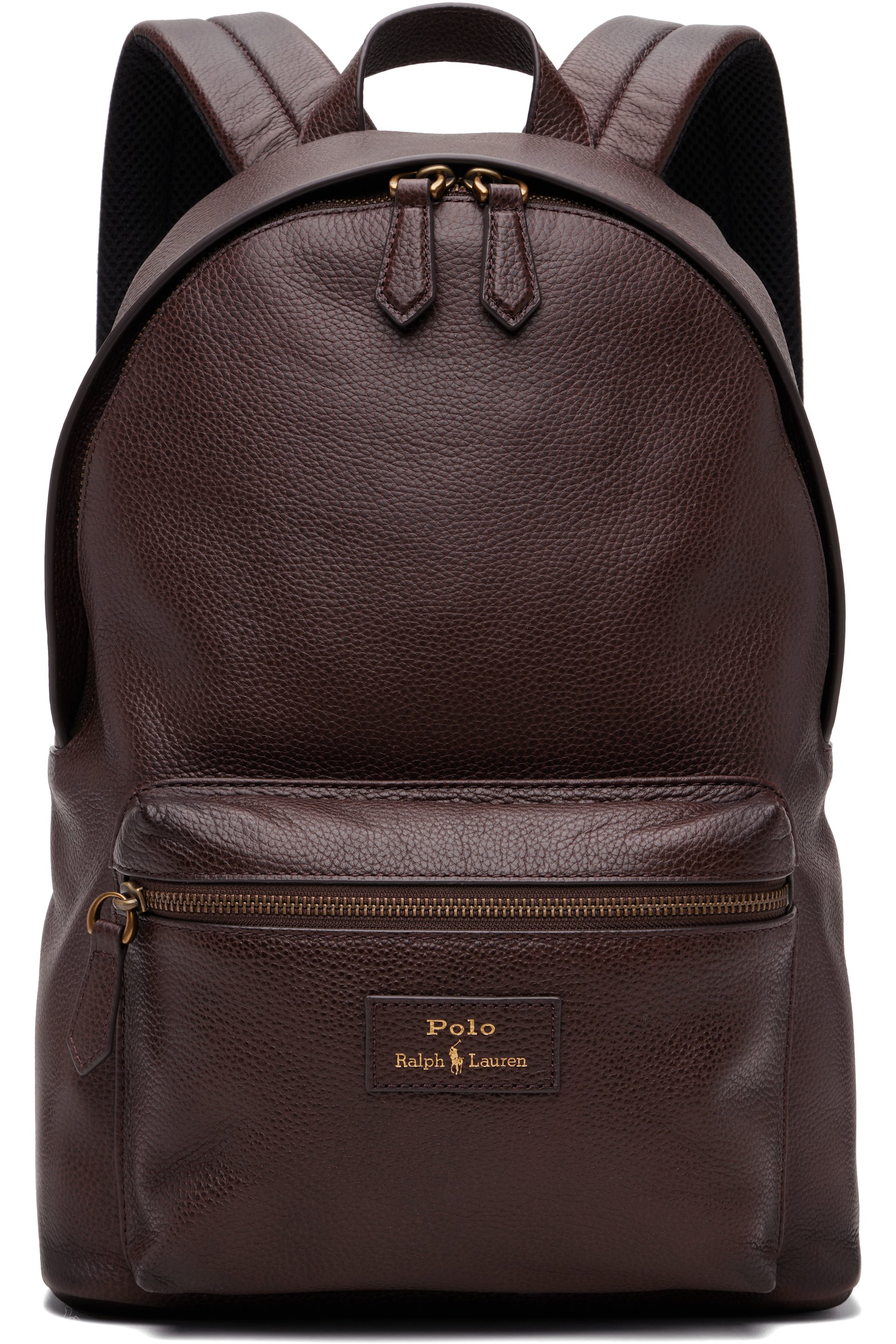 Polo Ralph Lauren - Sac à dos brun en cuir grainé