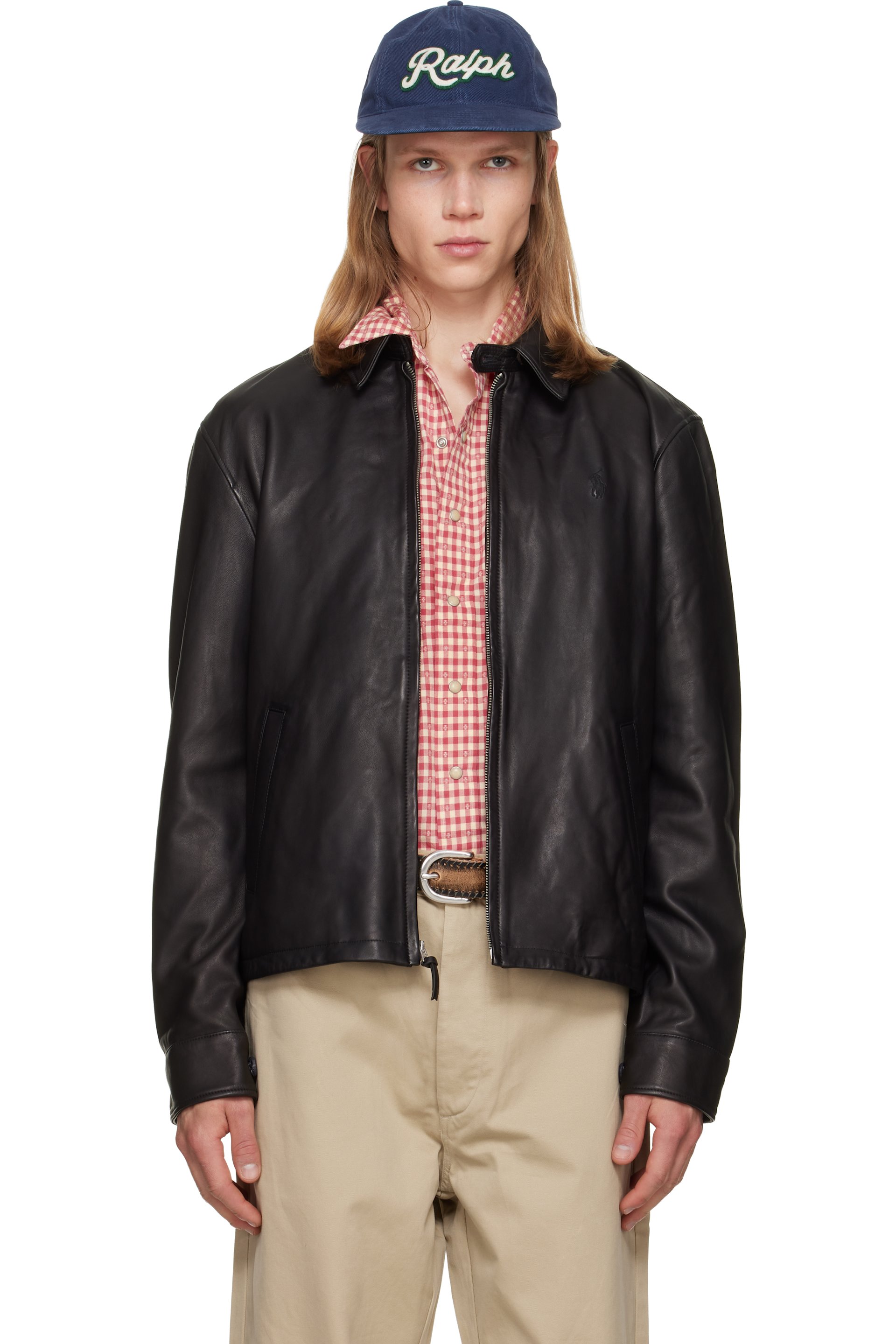 Polo Ralph Lauren - Blouson 'The Bayville' noir en cuir