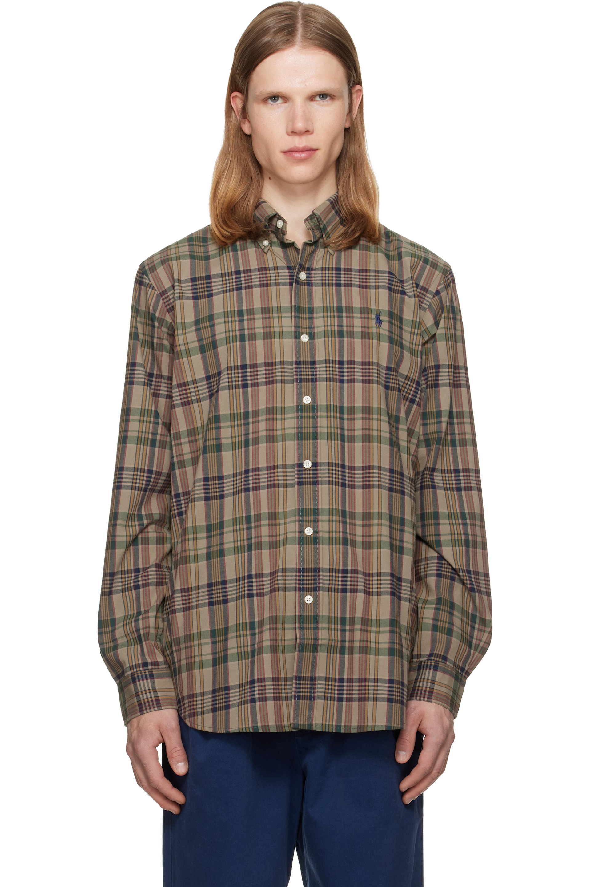 Polo Ralph Lauren - Chemise de sport brune à carreaux