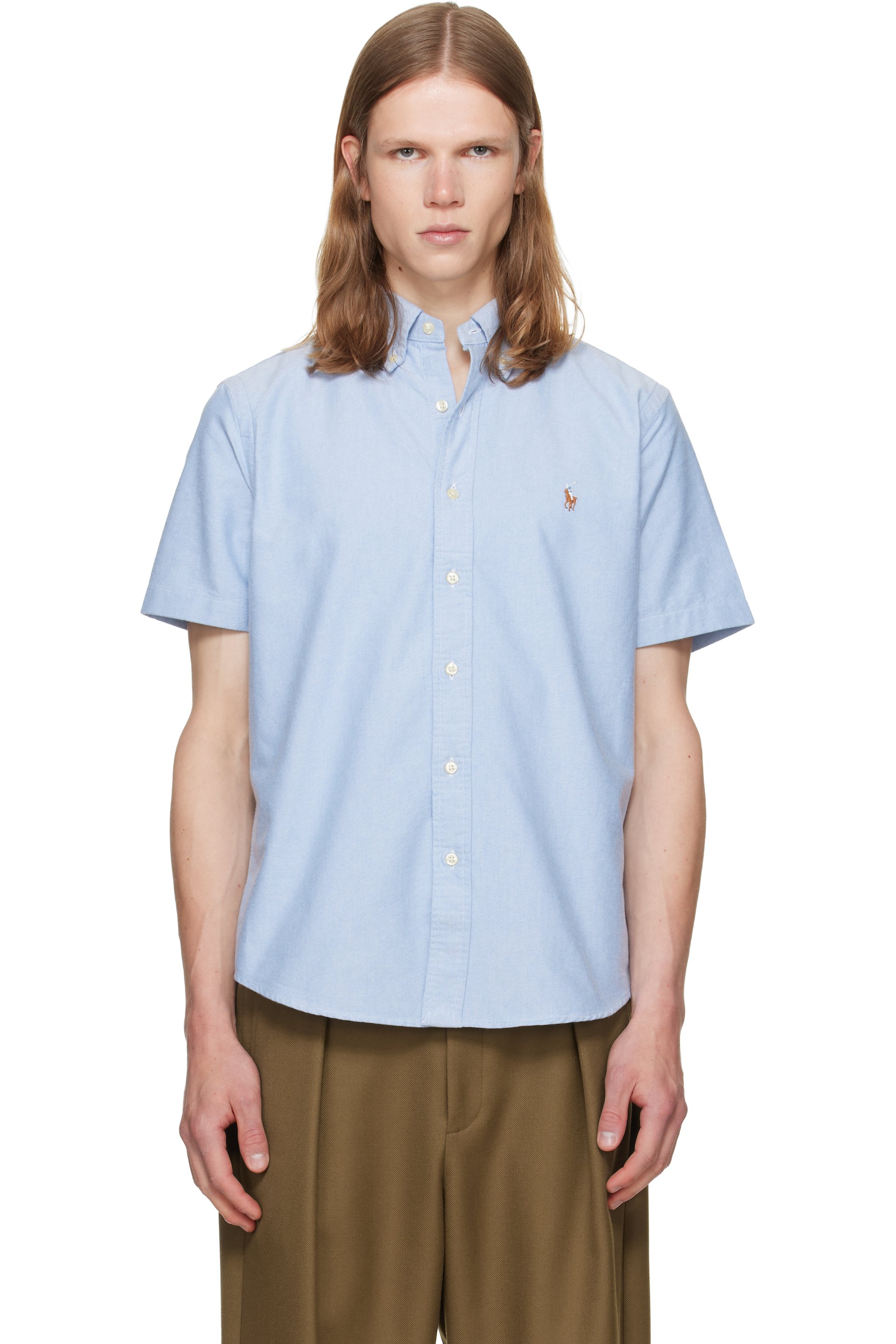 Polo Ralph Lauren - Chemise oxford bleue à coupe classique