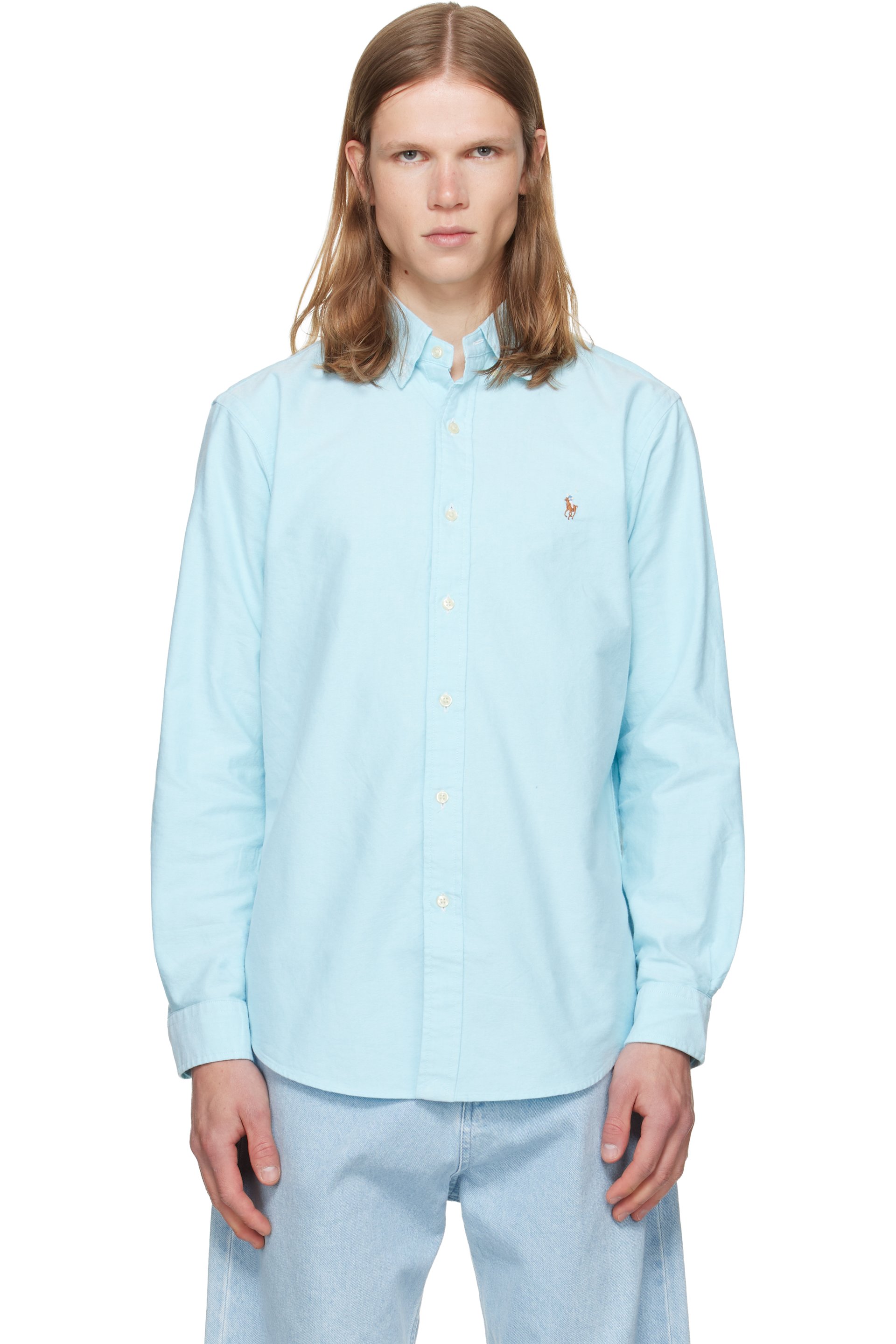 Polo Ralph Lauren - Chemise bleue en toile oxford