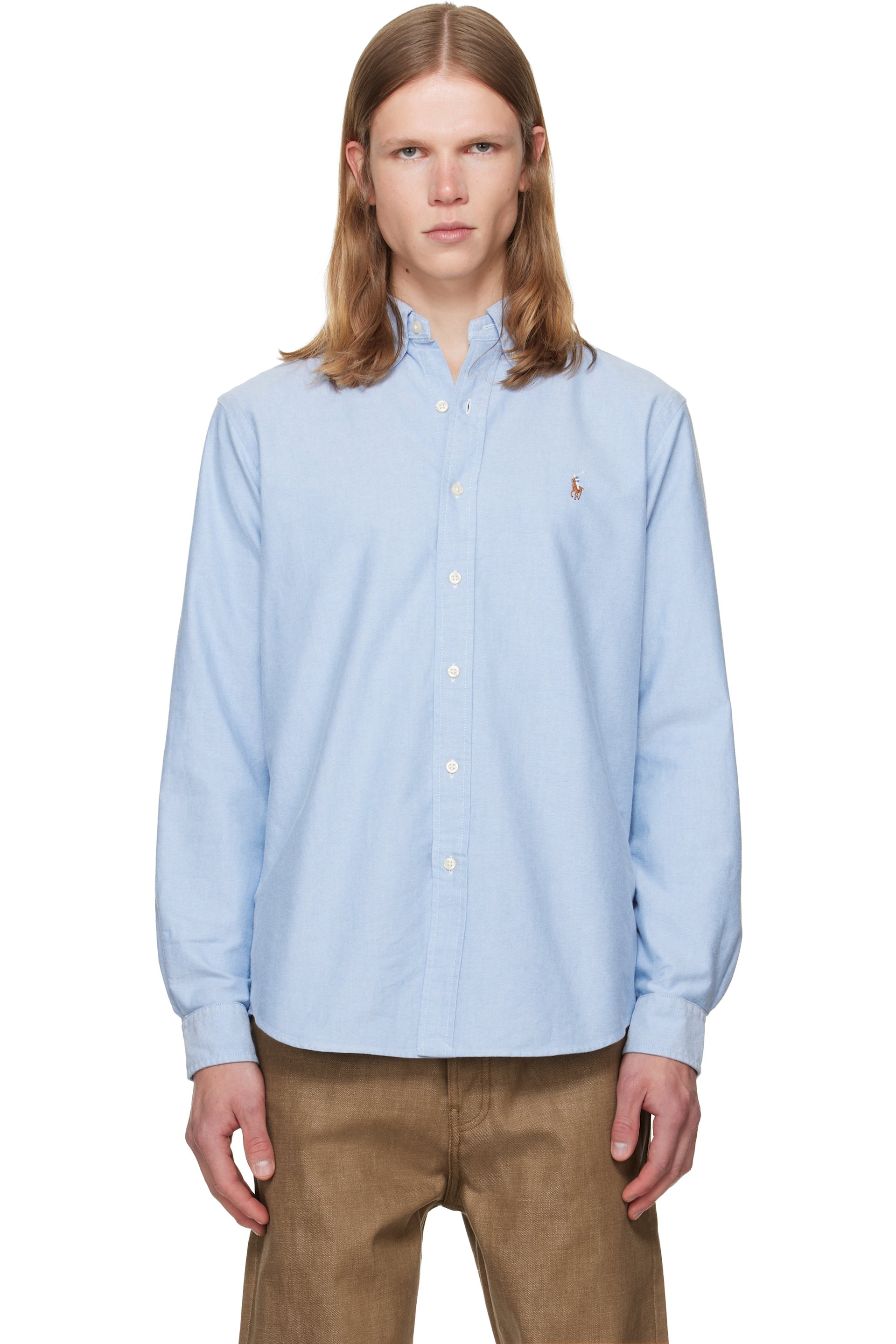 Polo Ralph Lauren - Chemise bleue en toile oxford