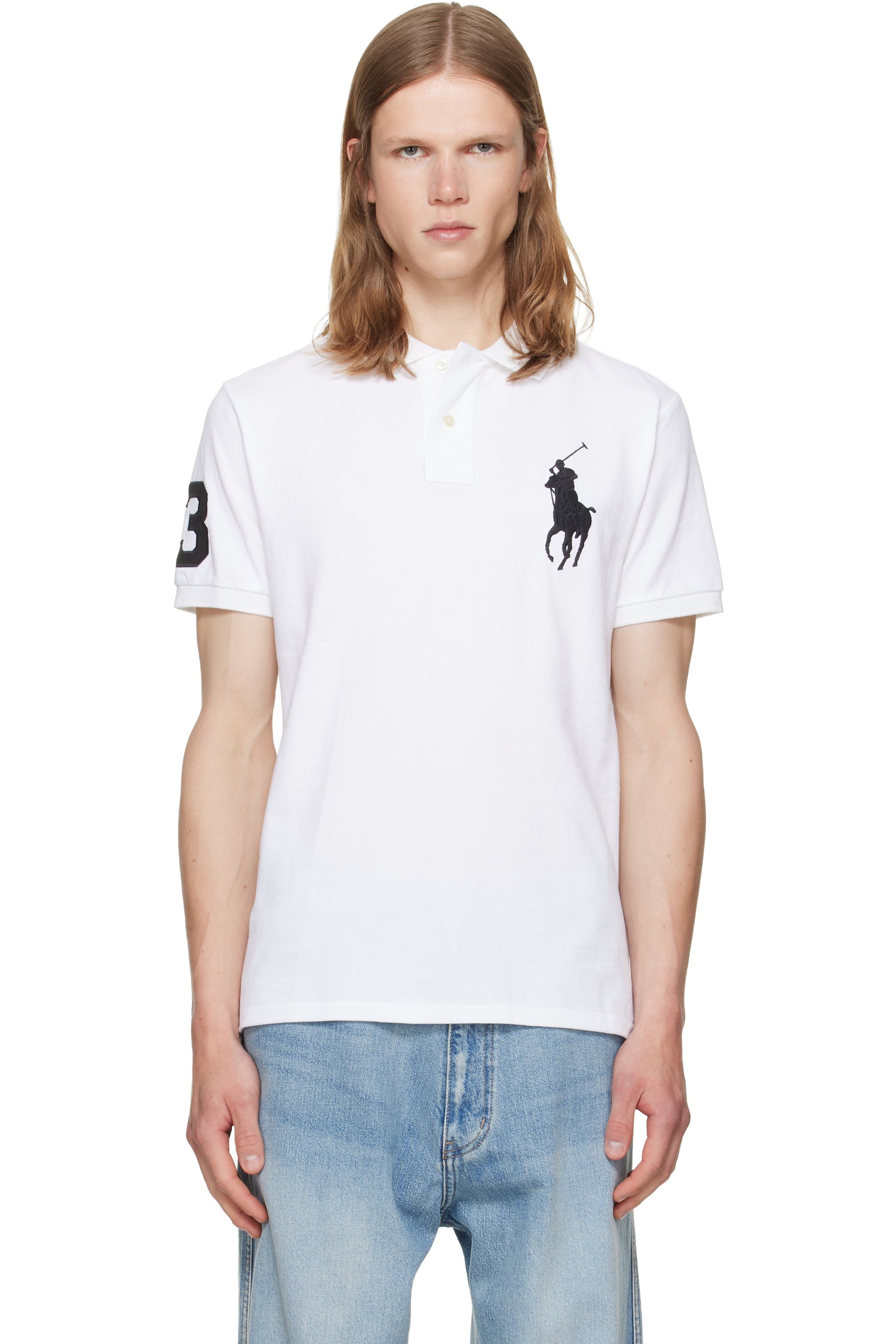 Polo Ralph Lauren - White Big Pony Mesh Polo