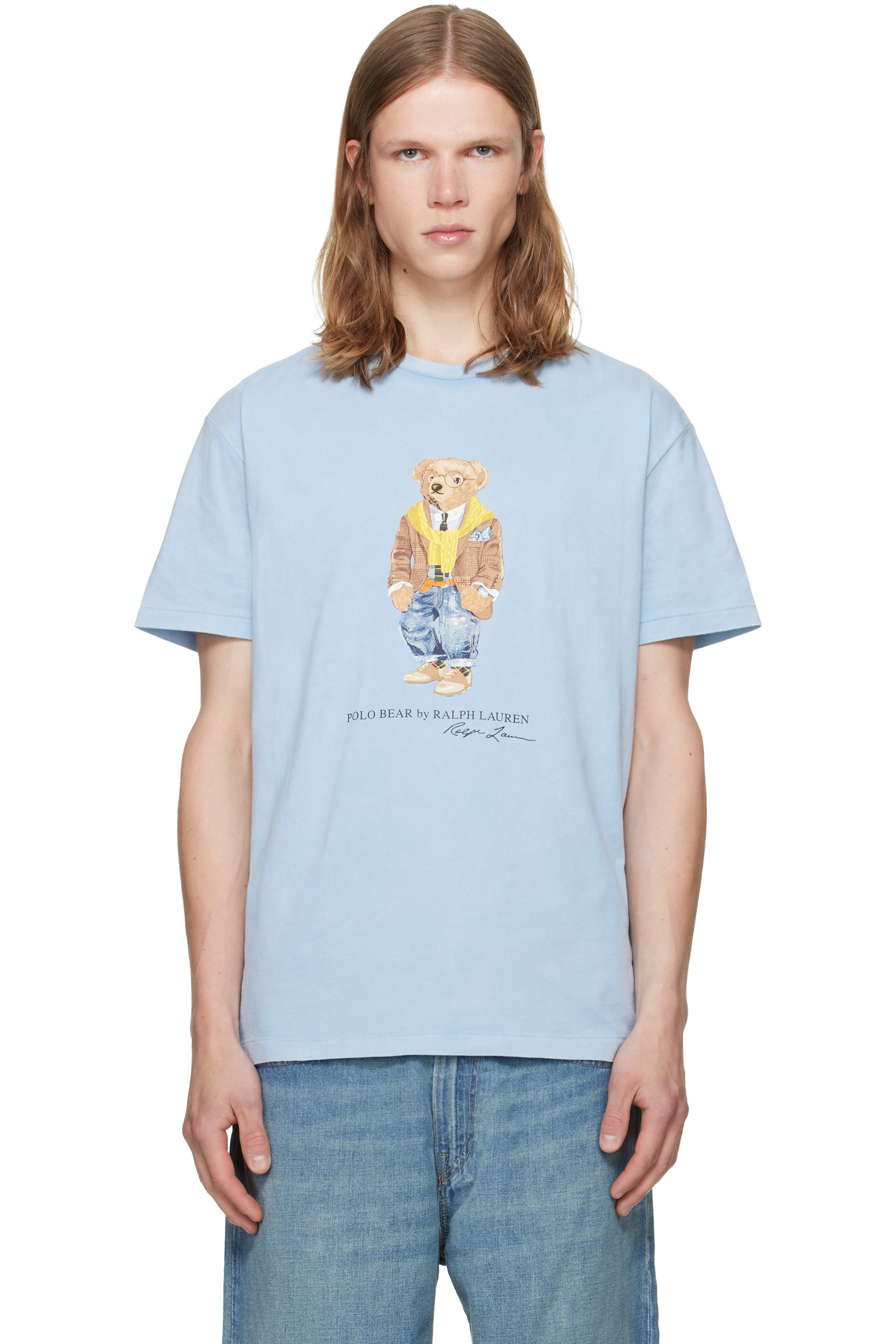 Polo Ralph Lauren - Blue Classic Fit Polo Bear Jersey T-shirt