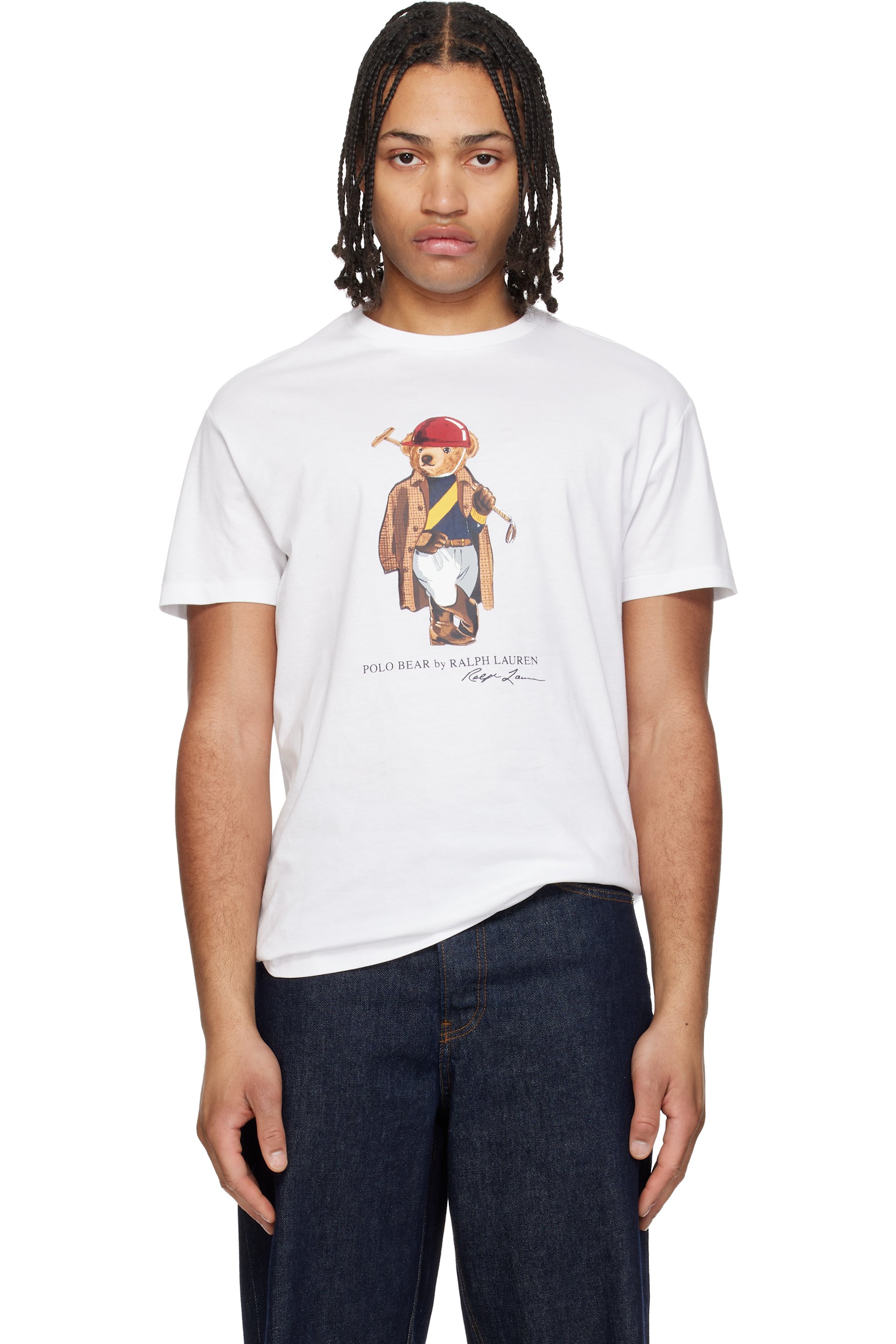 Polo Ralph Lauren - ホワイト Polo ベア クラシックフィット ジャージ Tシャツ