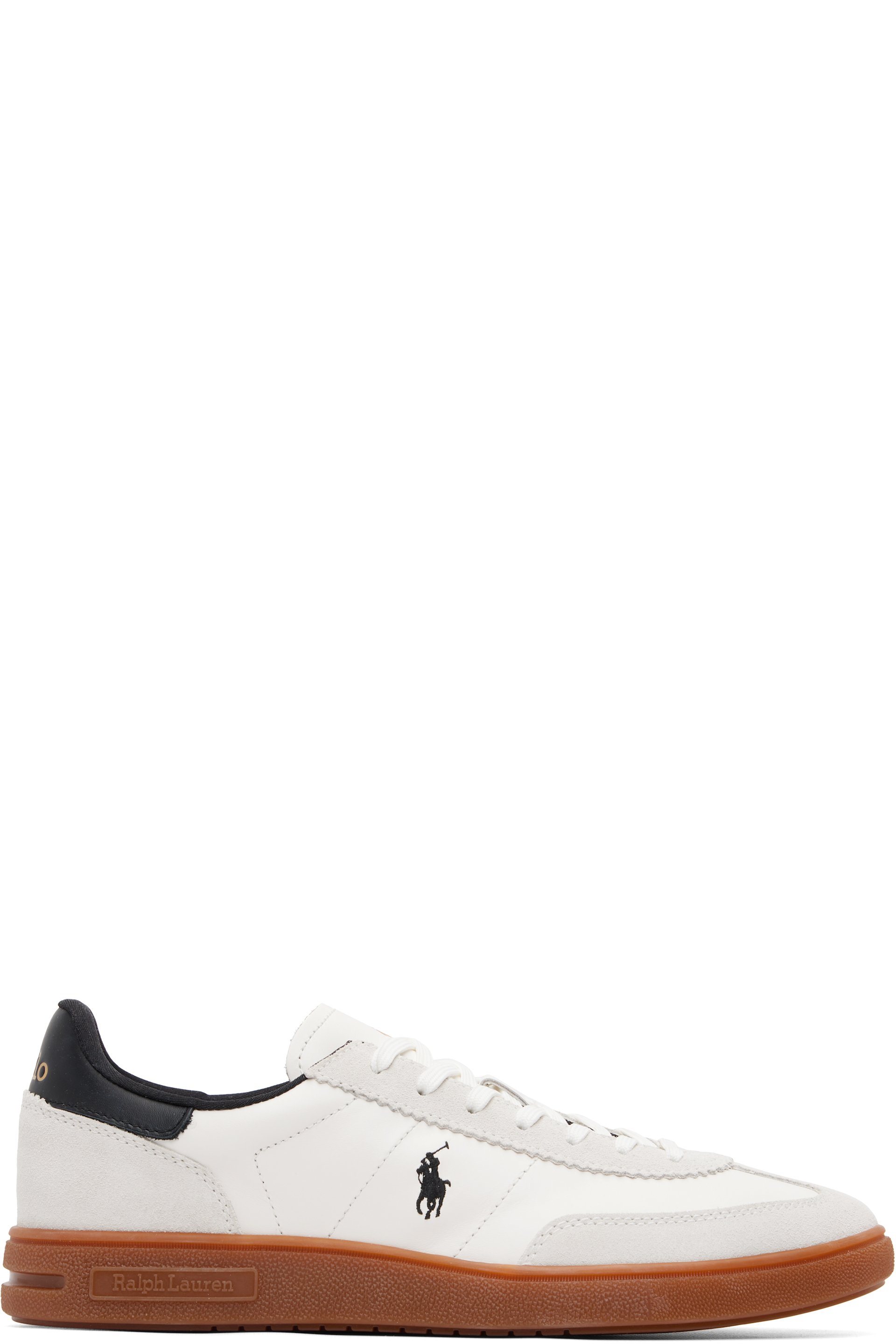 Polo Ralph Lauren - White Bedford Leather-Suede Sneakers
