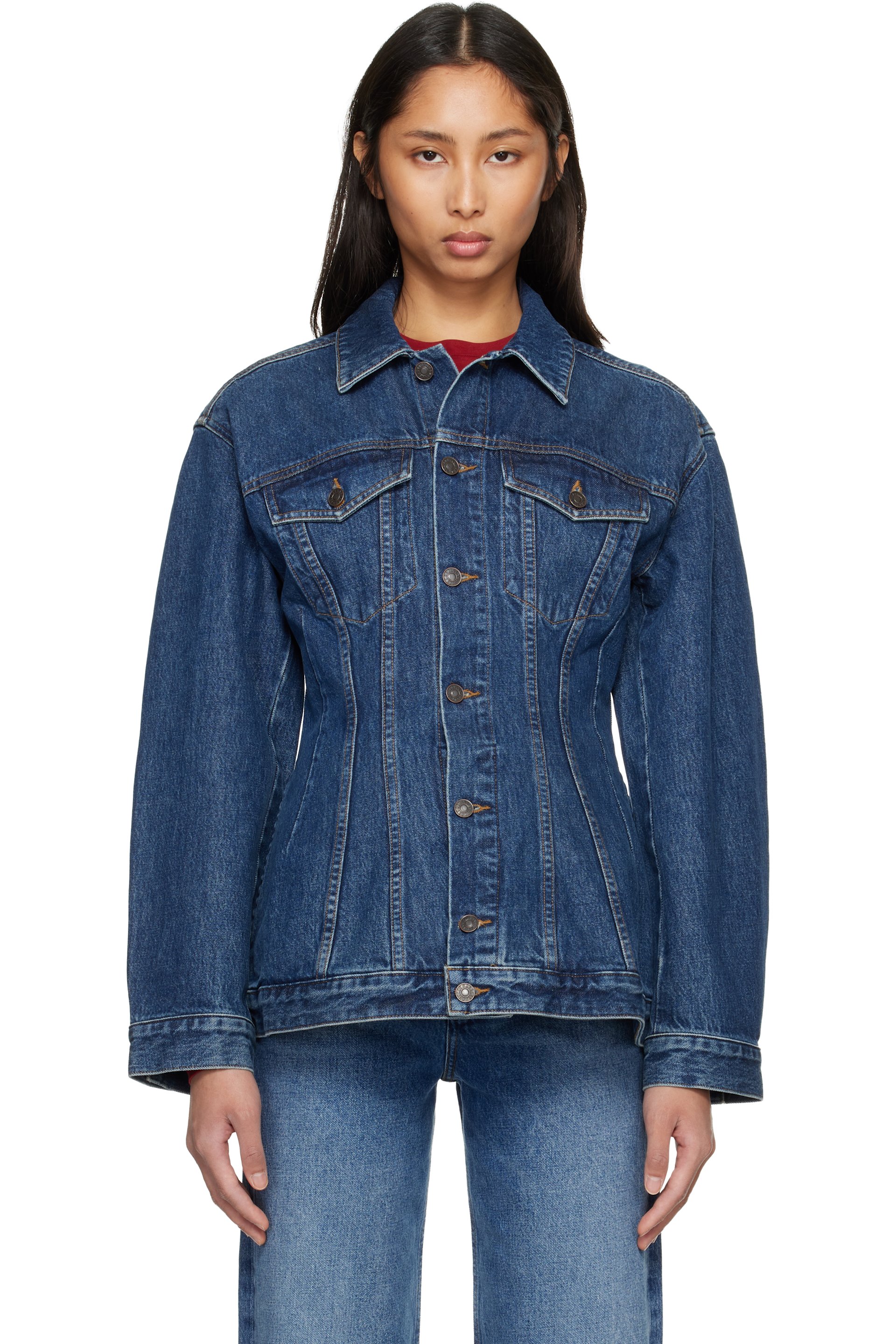 AGOLDE - Navy Myra Denim Jacket