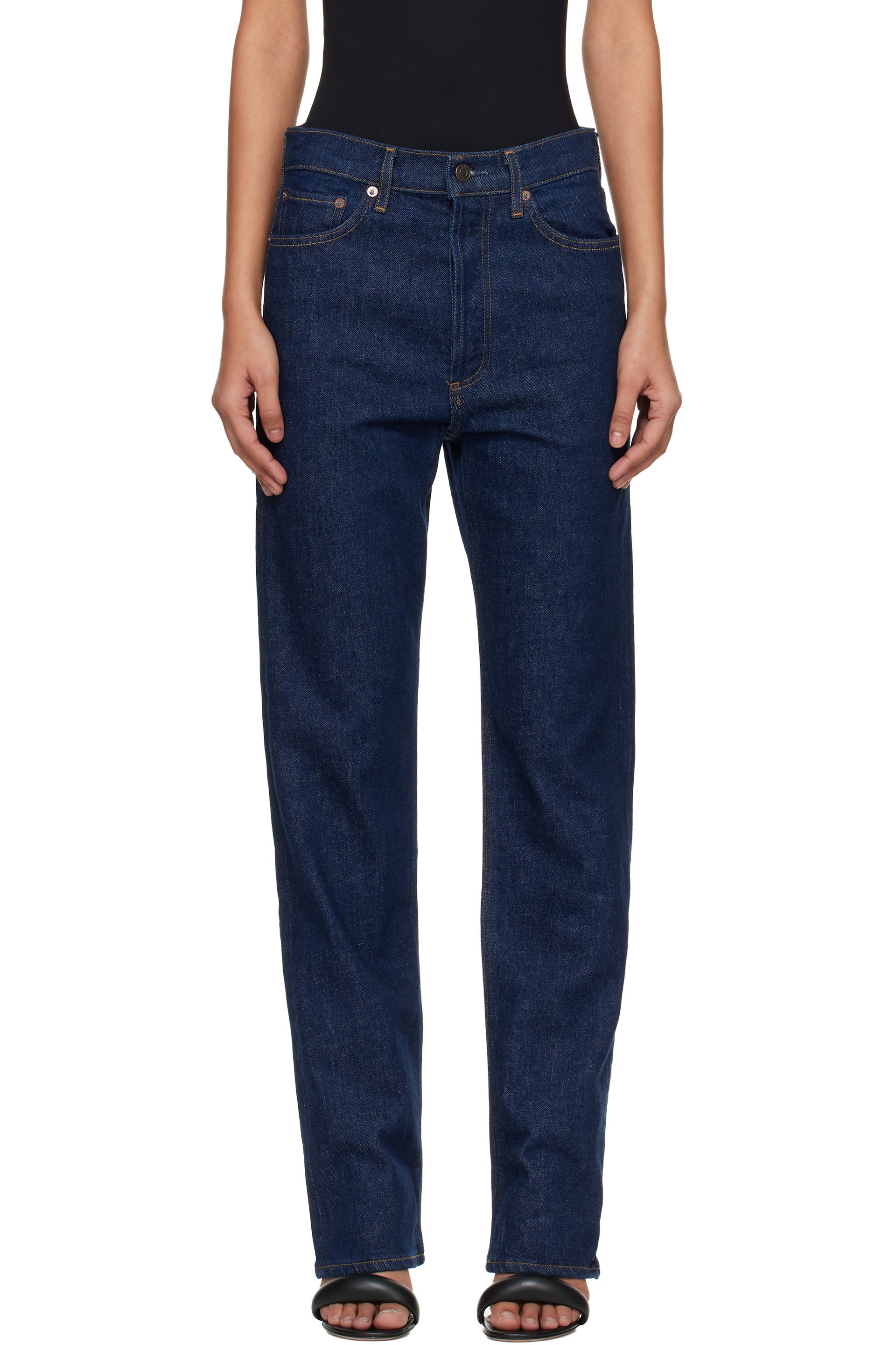 AGOLDE - Black Mid Rise Kick Boot Jeans