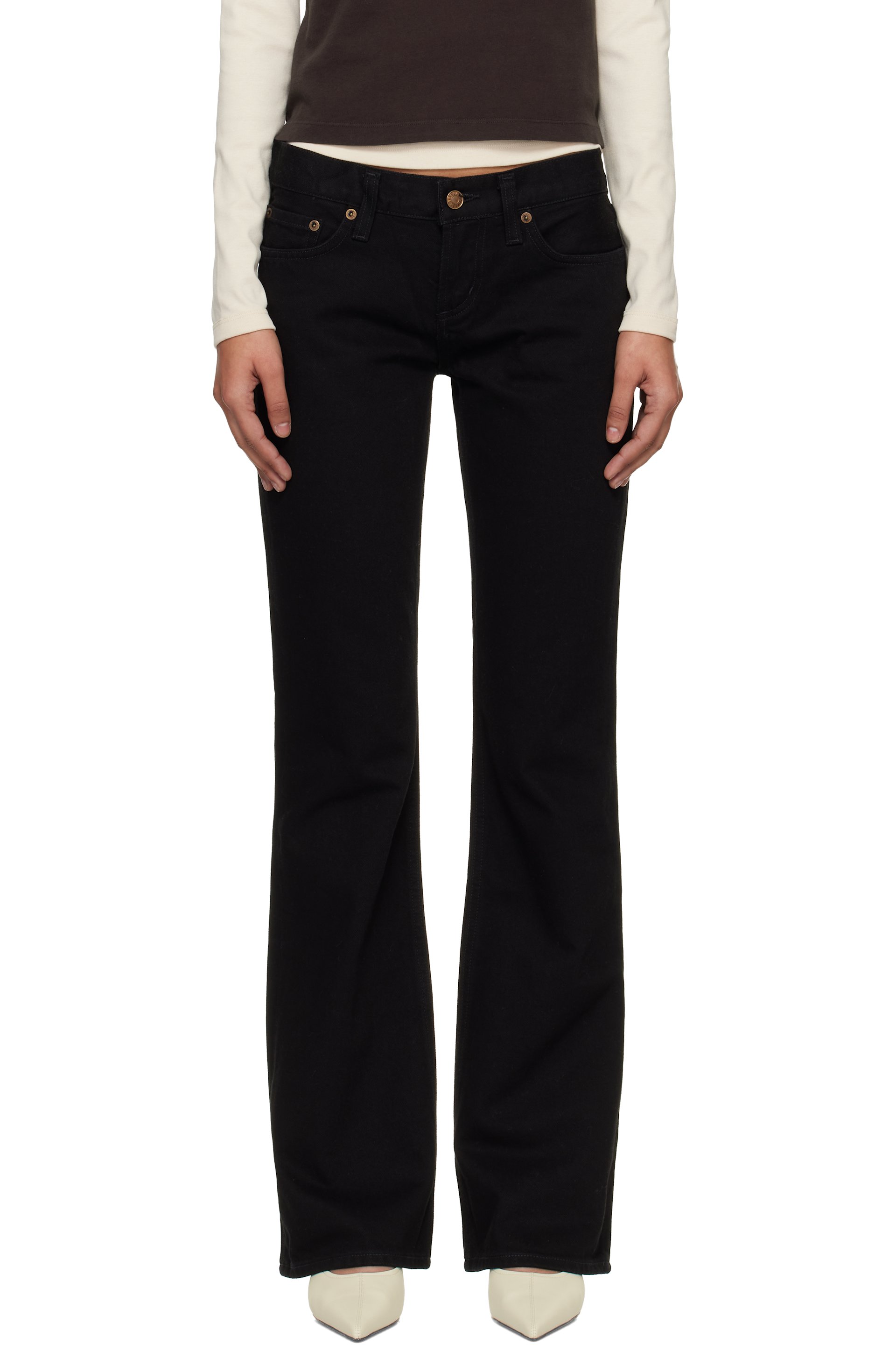 AGOLDE - Black Low Rise Boot Jeans