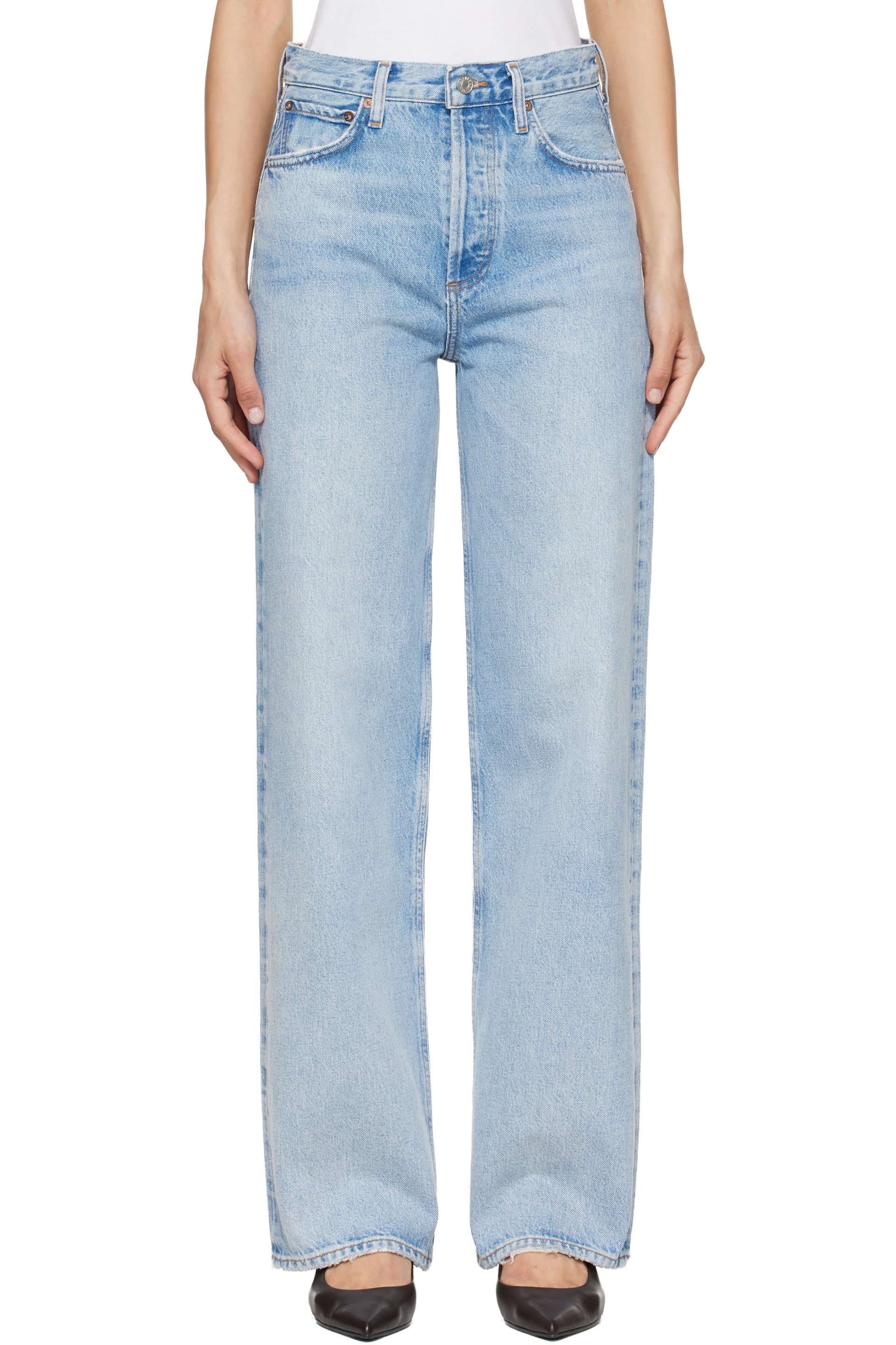 AGOLDE - Blue Ren High Rise Wide Leg Jeans