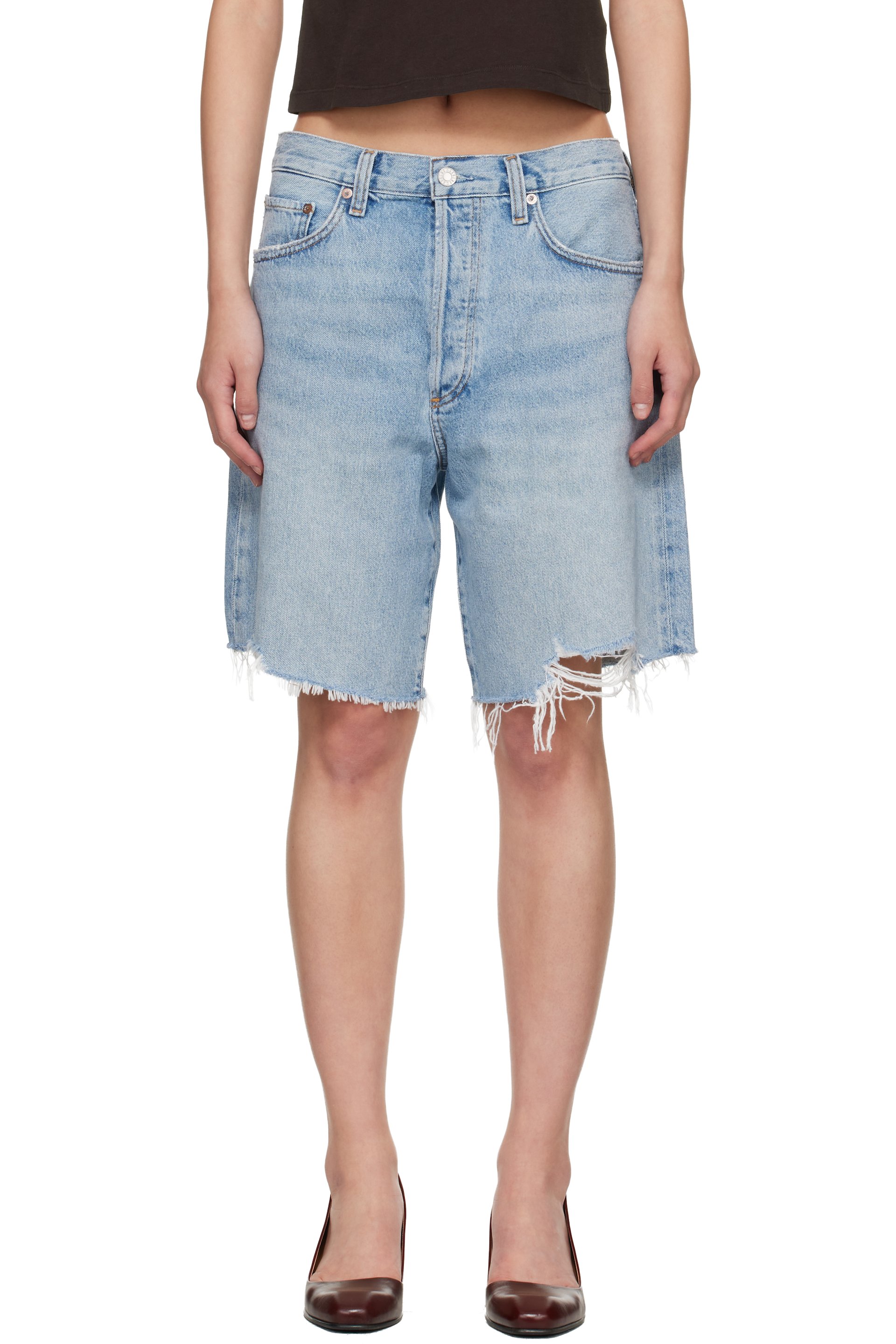 AGOLDE - Blue Indra Denim Shorts