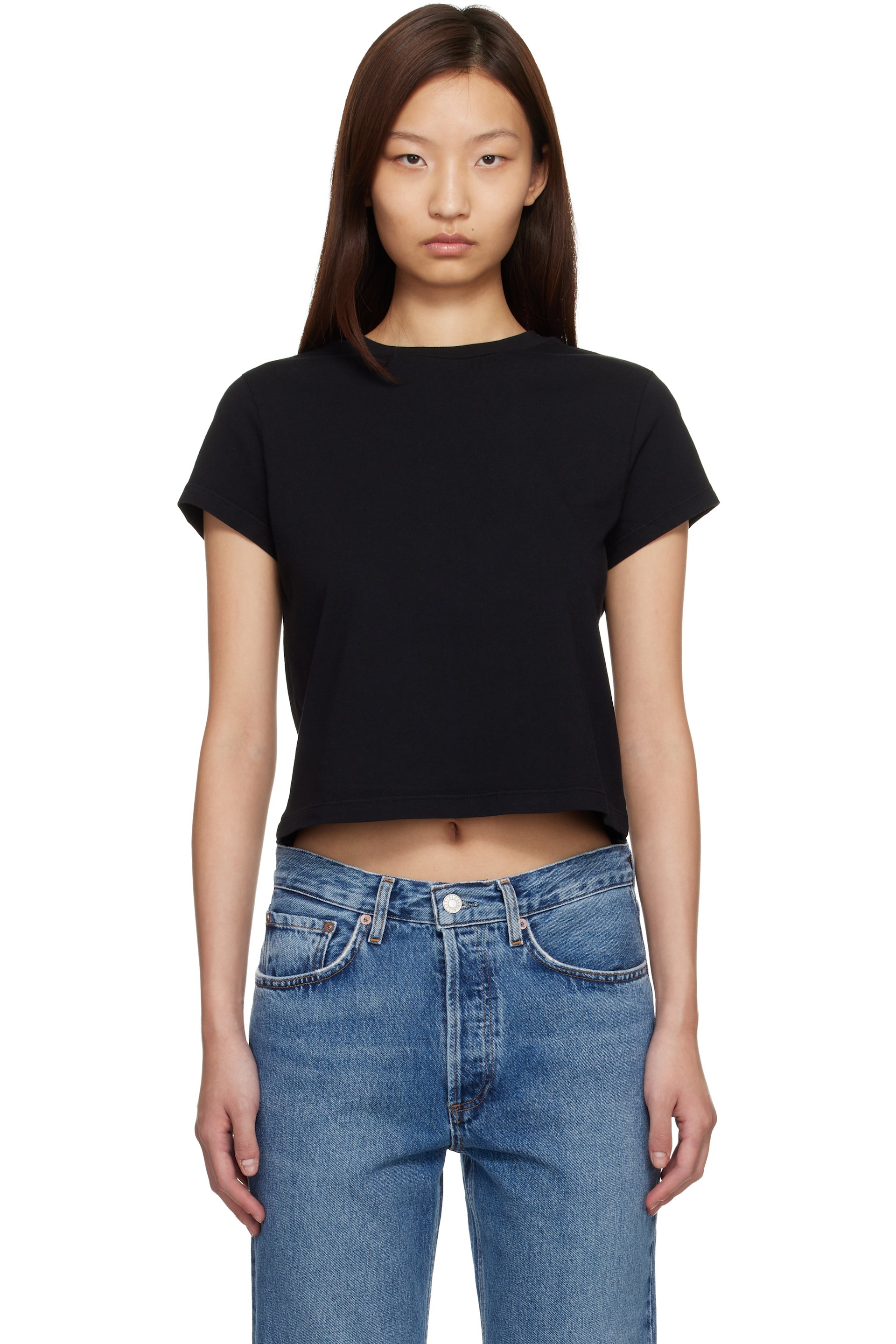 AGOLDE - T-shirt rétréci Adine noir