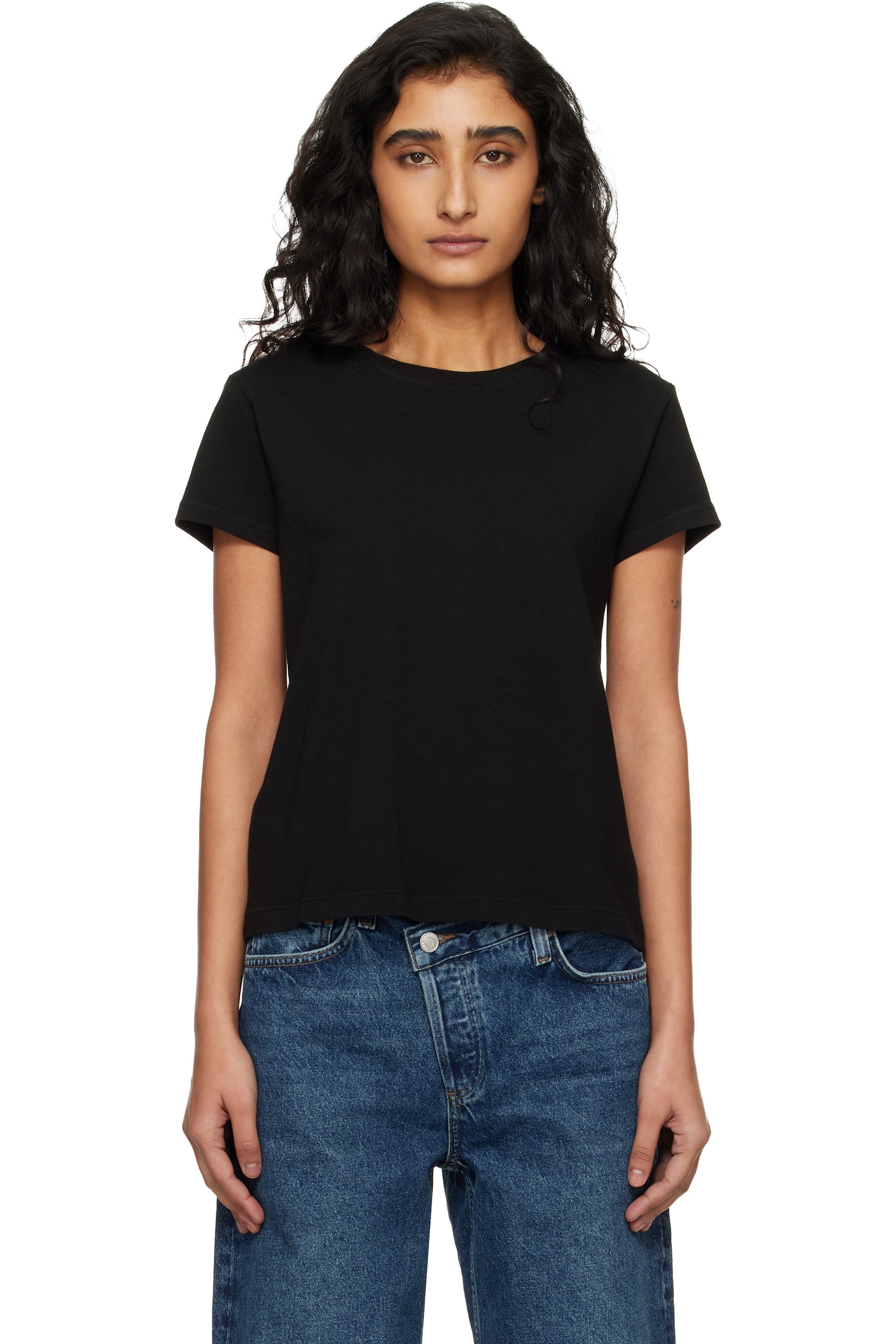 AGOLDE - T-shirt long Adine noir