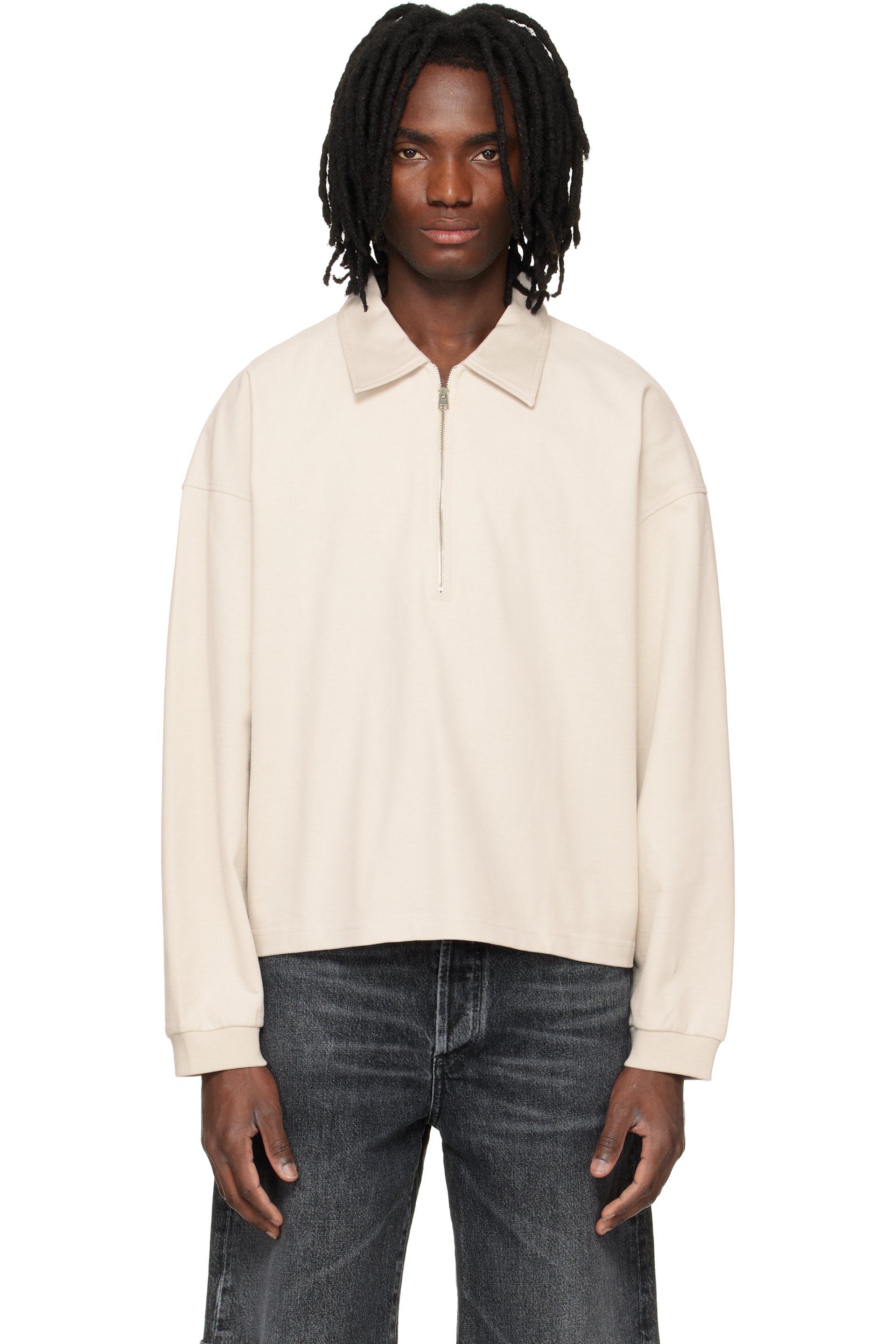 AGOLDE - Beige Darius Polo