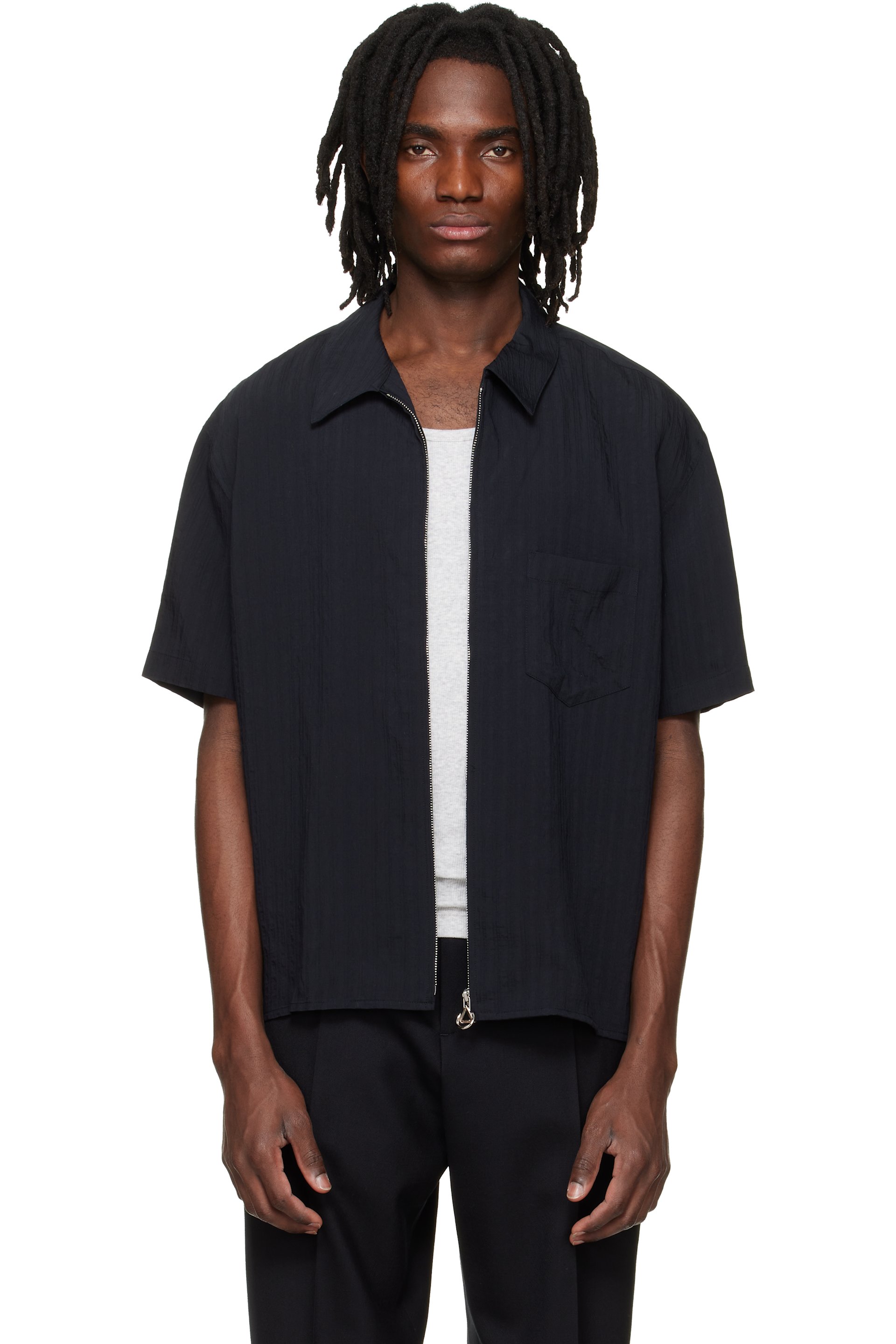 Solid Homme - Black Zip Shirt
