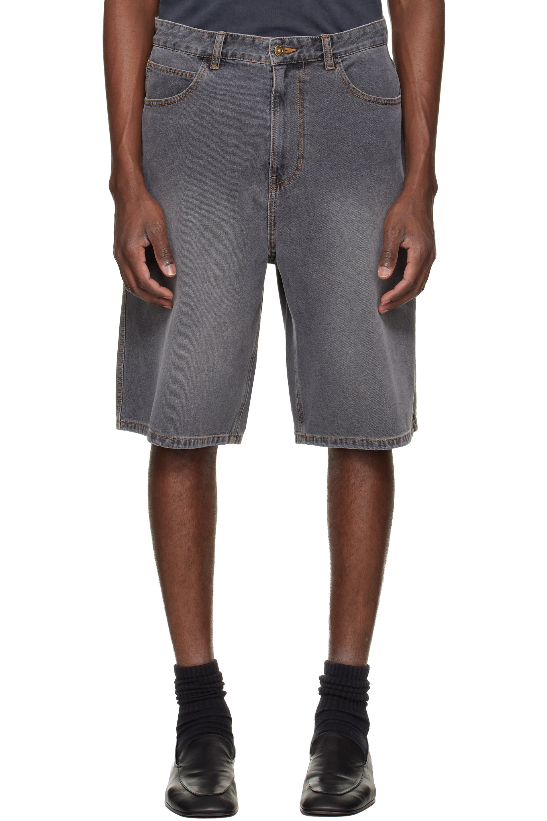 Solid Homme - Bermuda gris en denim