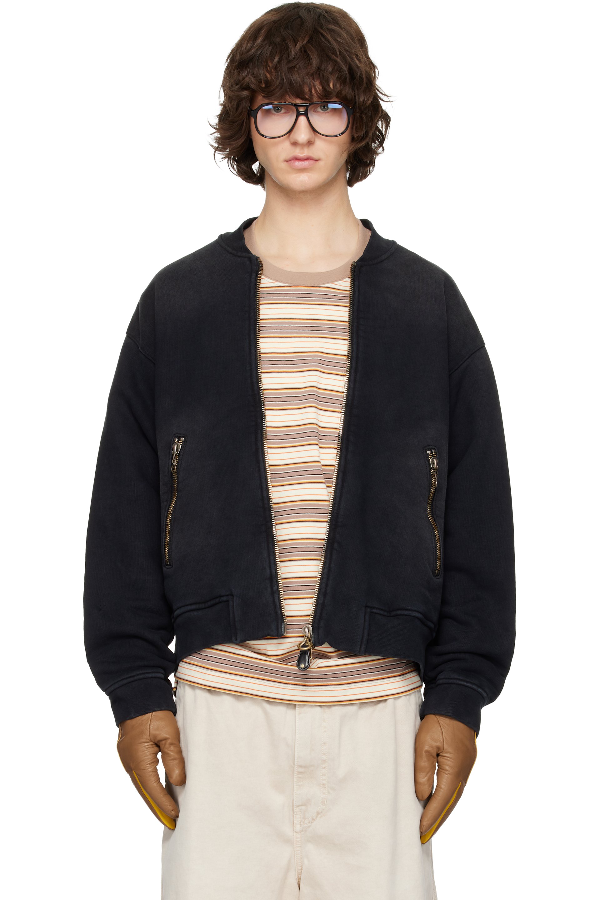 Solid Homme - Black Faded Bomber Jacket