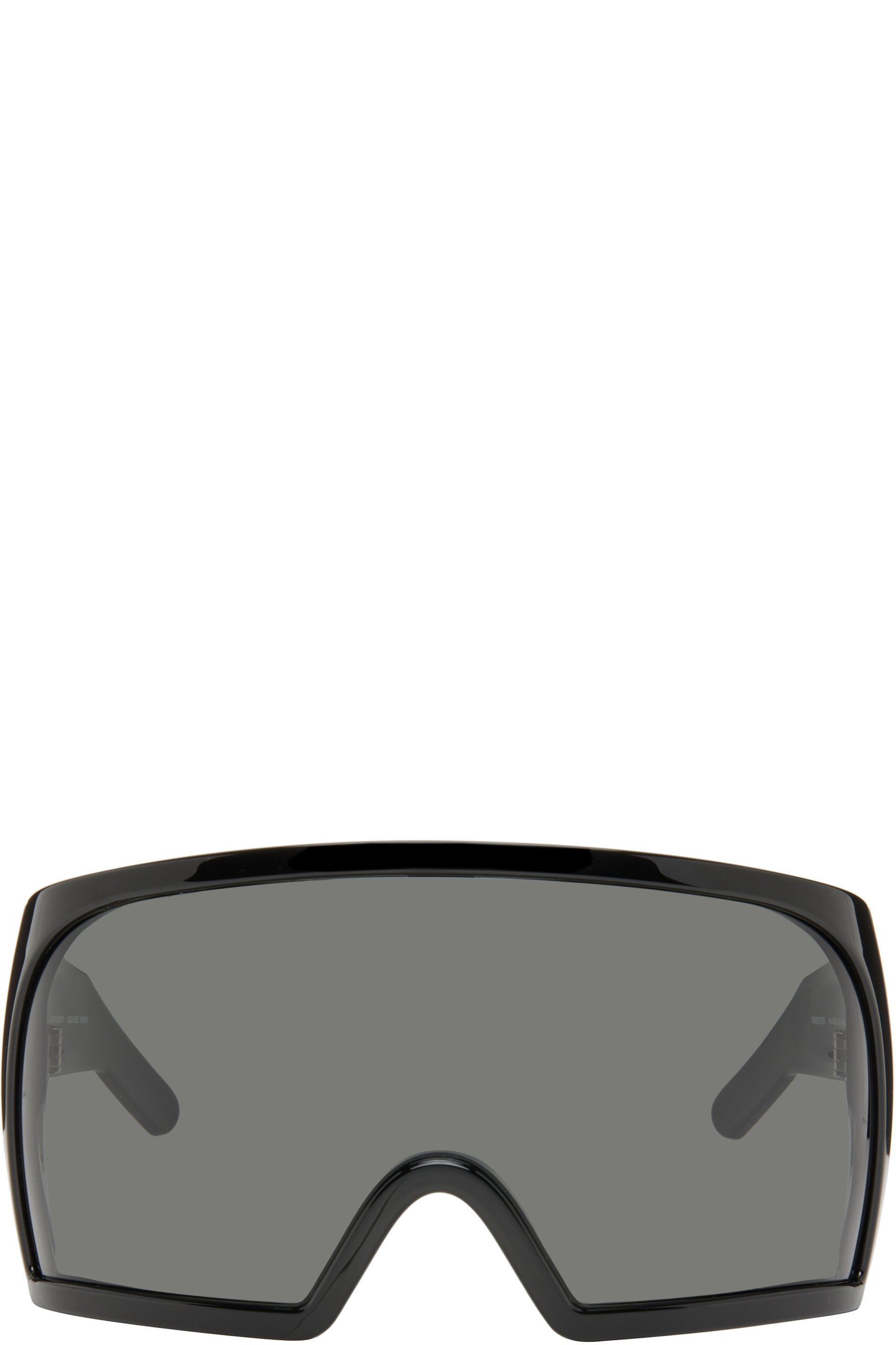 Rick Owens - Lunettes de soleil Kriester noires - Temple