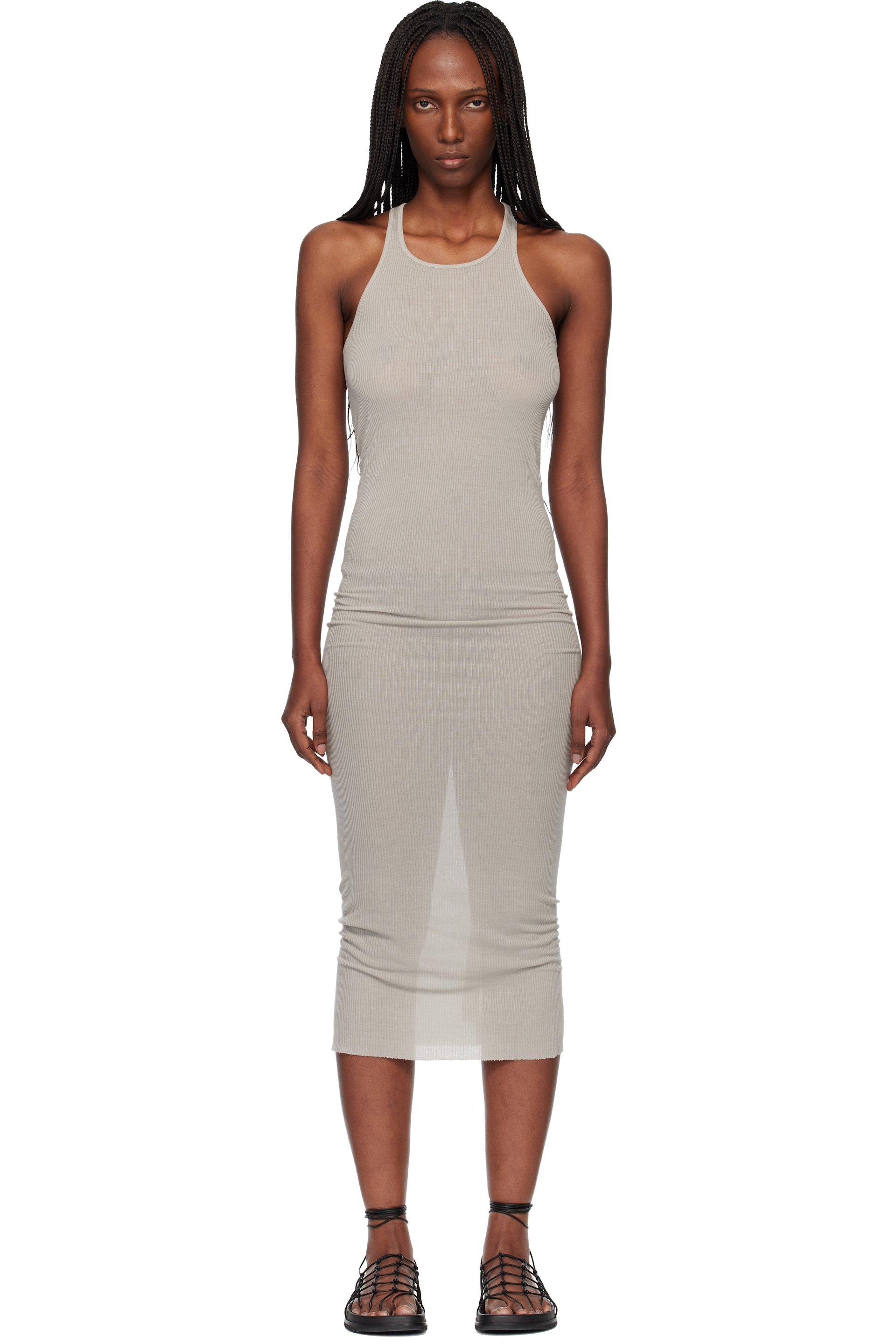 Rick Owens - Robe débardeur midi blanc cassé - Temple