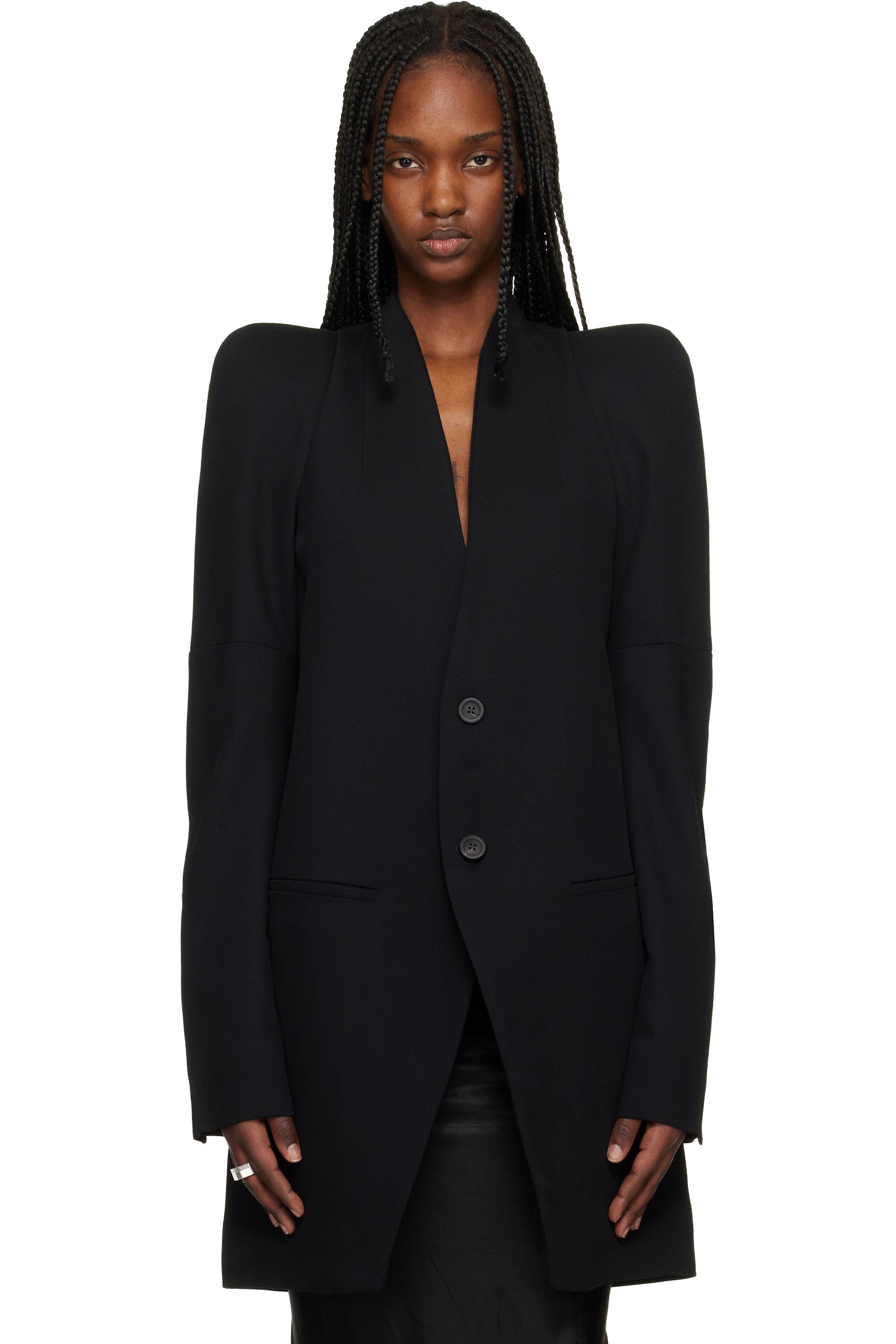 Rick Owens - Veston Metro noir - Temple