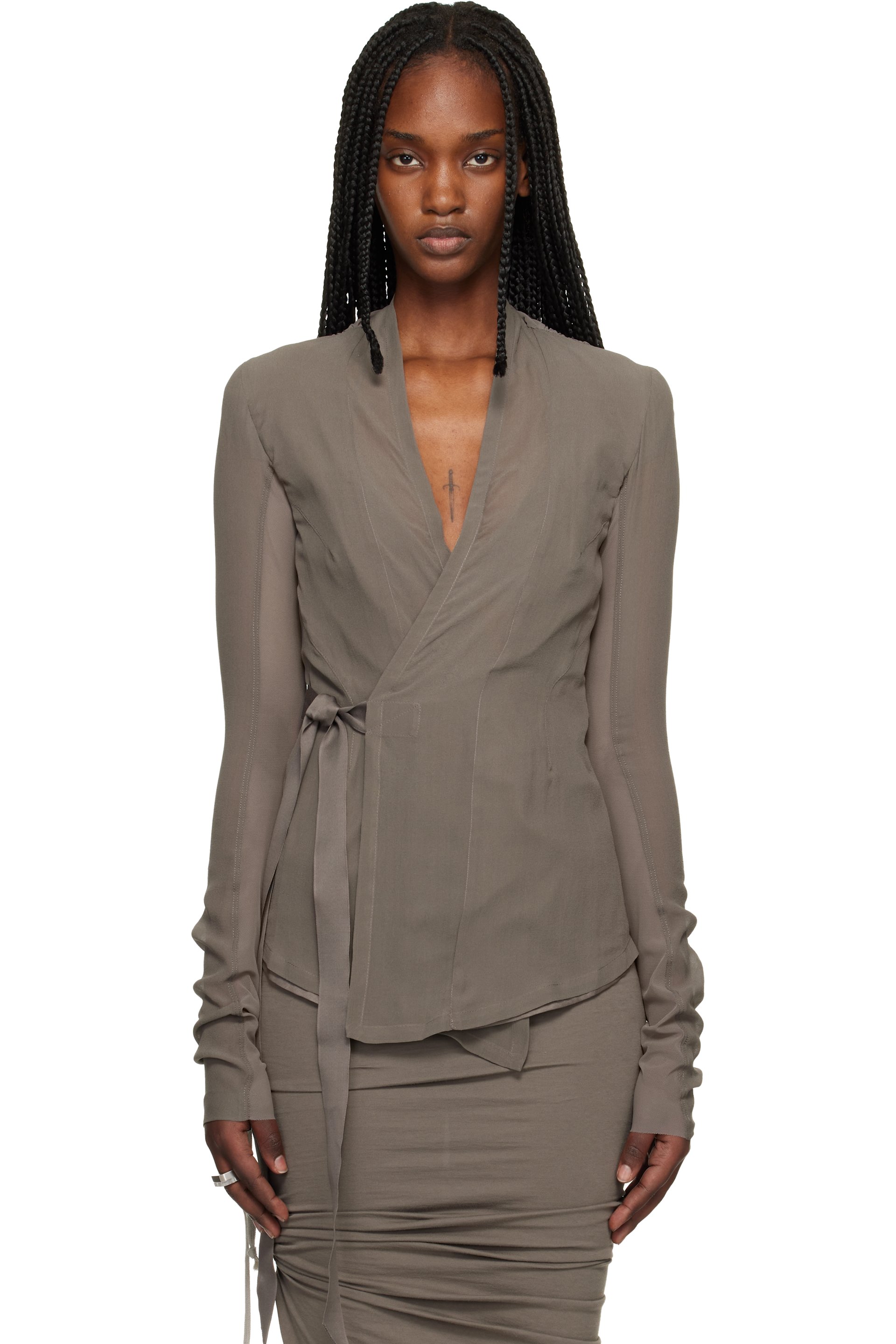 Rick Owens - Blouson gris - Temple Hollywood