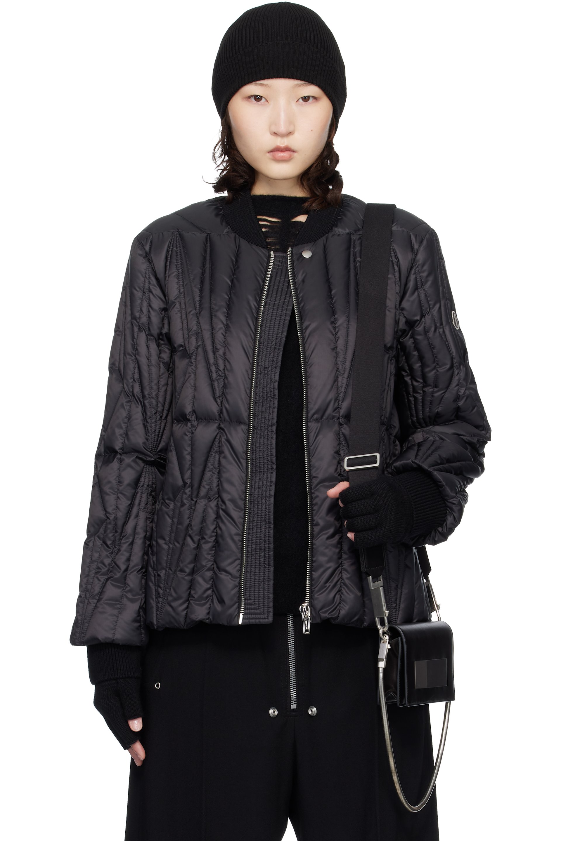 Rick Owens - Moncler + Rick Owens Black Geocamo Flight Down Jacket