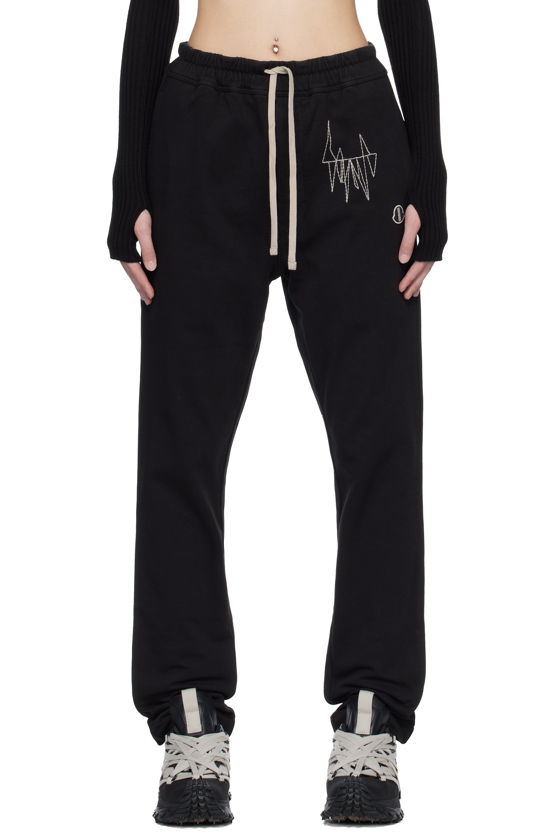 Rick Owens - Moncler + Rick Owens Black Jogger Sweatpants