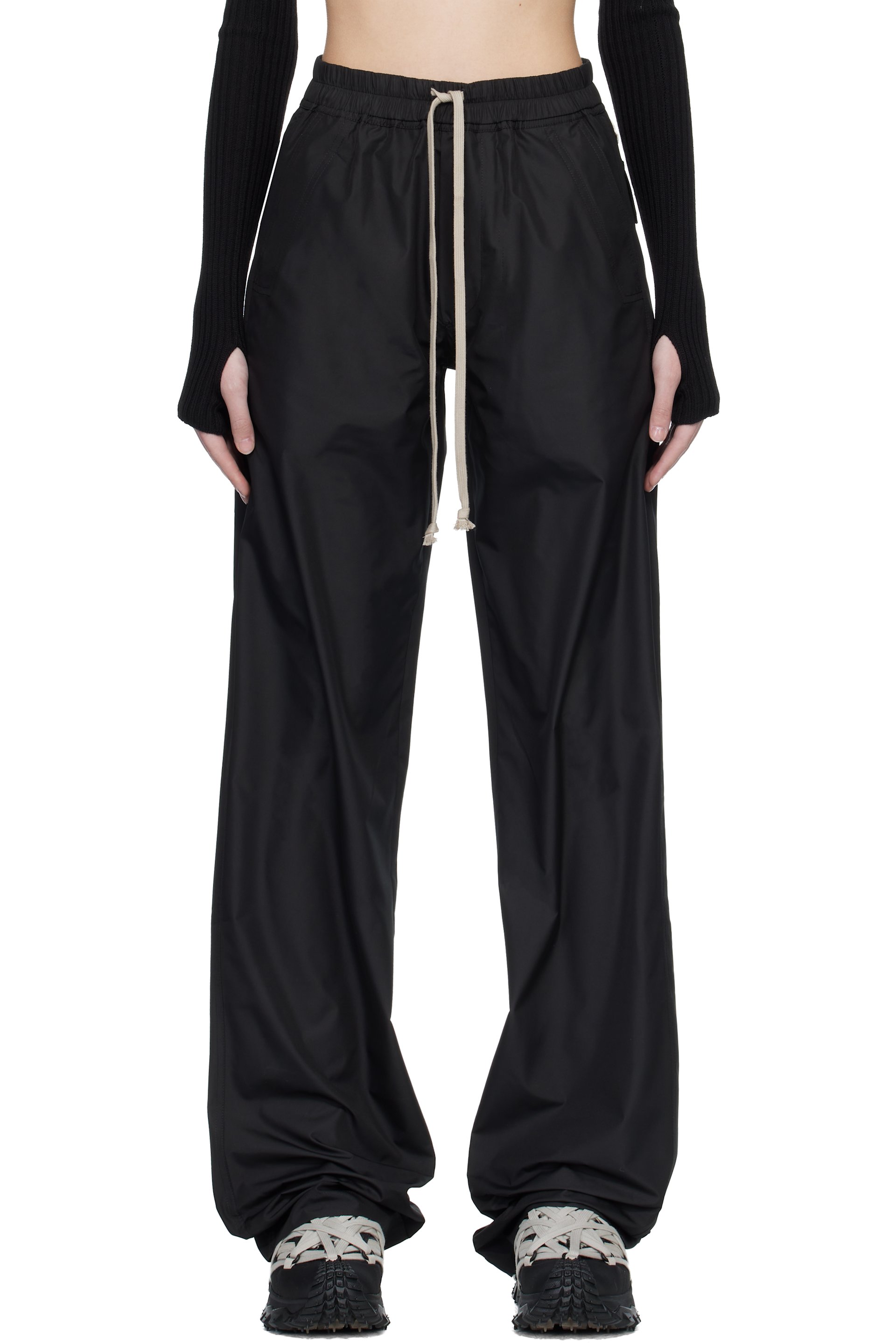 Rick Owens - Moncler + Rick Owens 黑色抽绳运动裤