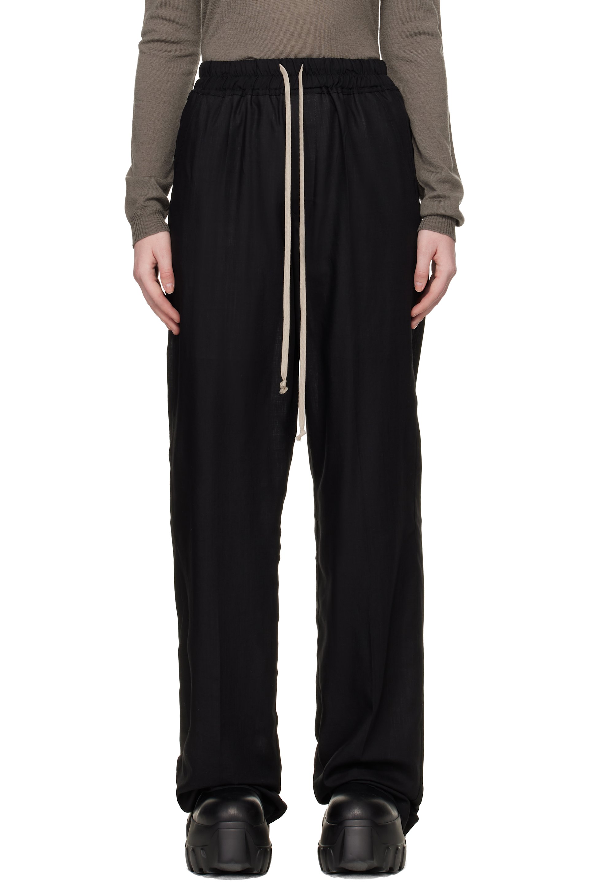 Rick Owens - Black Temple Dietrich Drawstring Lounge Pants