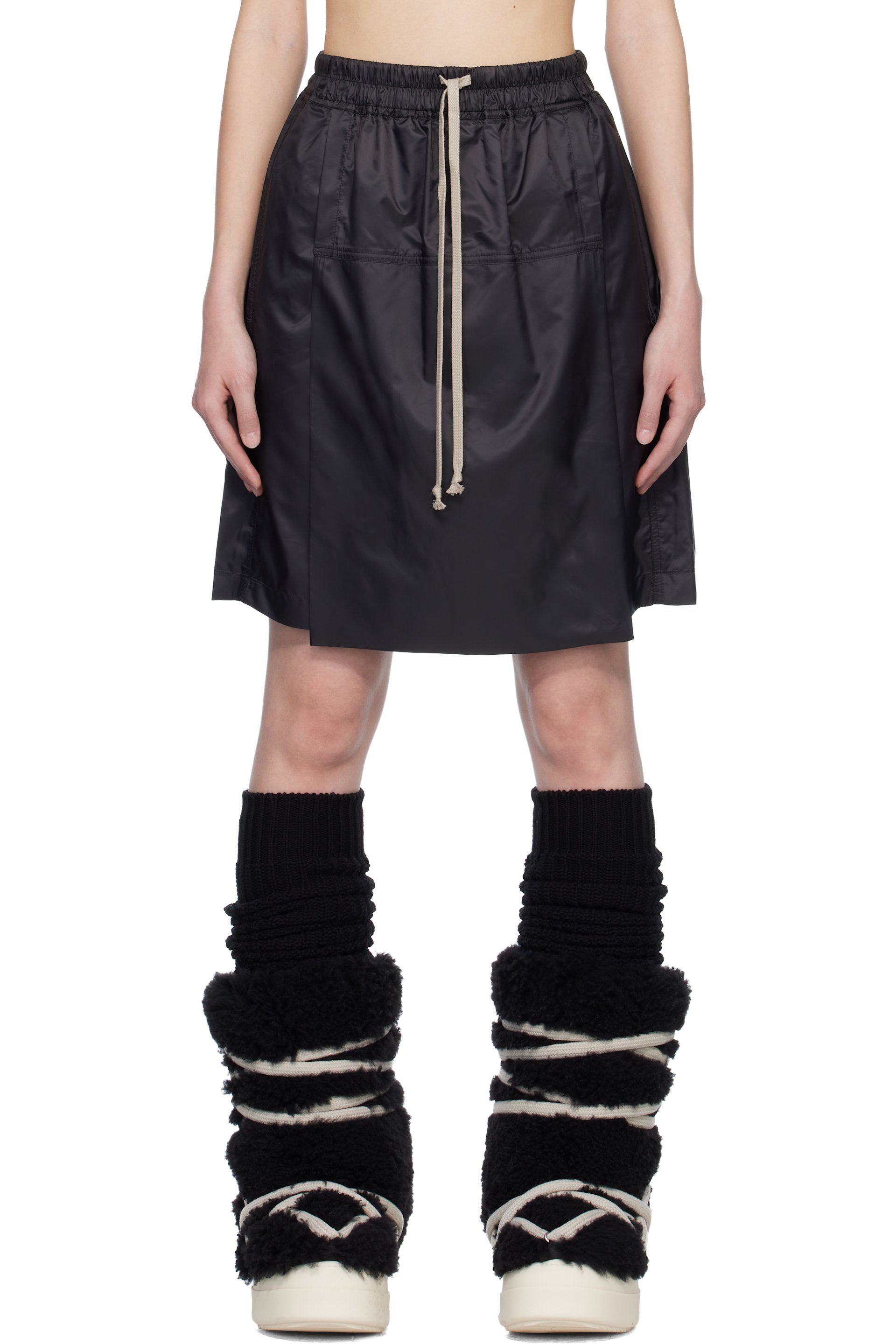 Rick Owens - Short de style kilt noir - Moncler + Rick Owens
