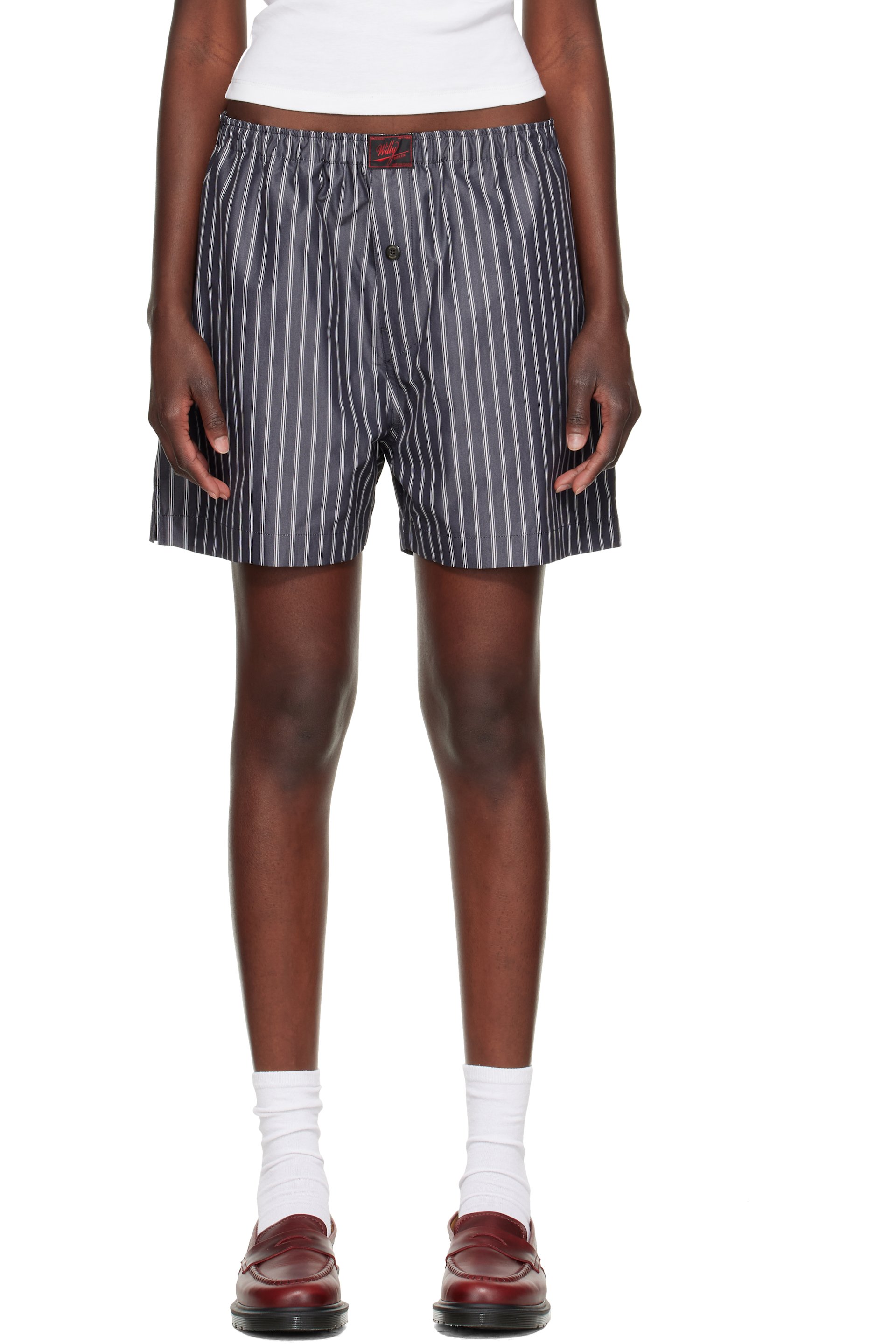 WILLY CHAVARRIA - Gray Willy Woven Boxer Shorts