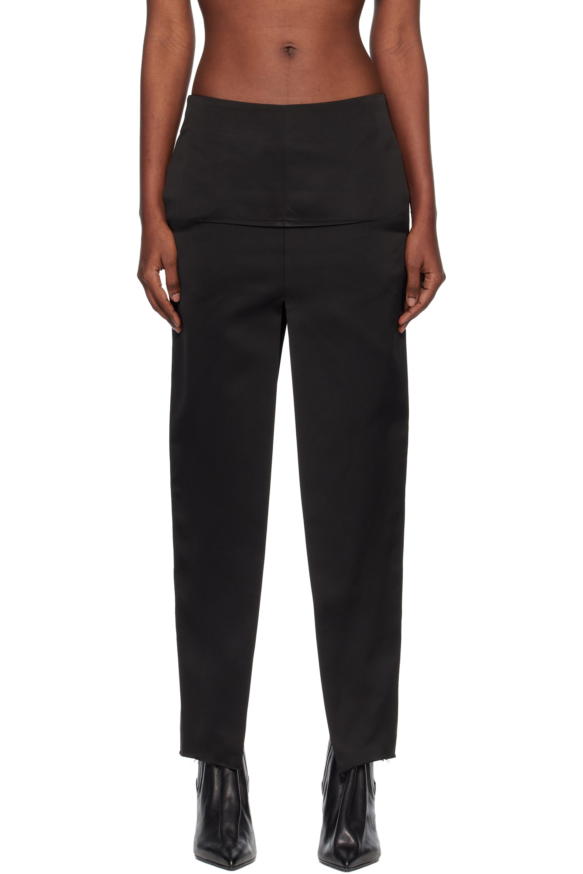 Rick Owens - Jupe midi noire à fentes - Temple