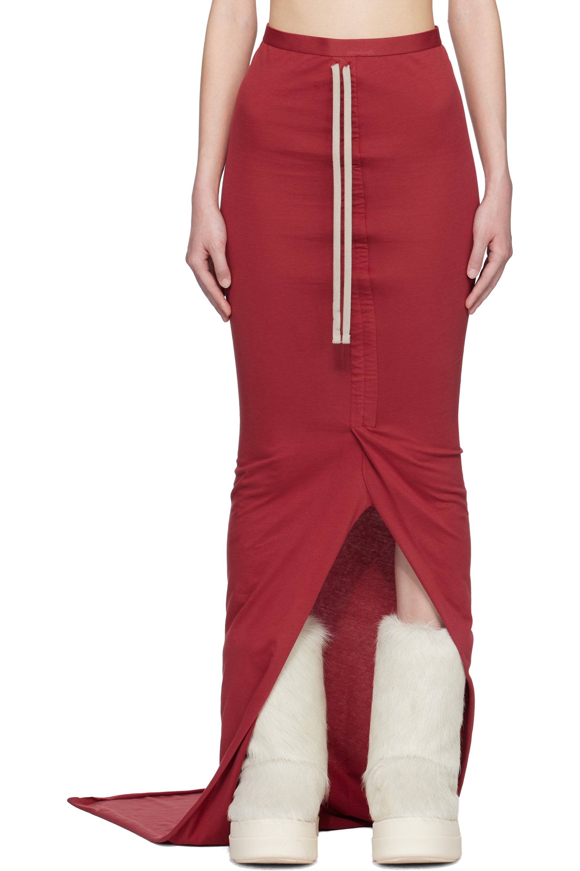 Rick Owens - Jupe longue réglable rouge - Moncler + Rick Owens