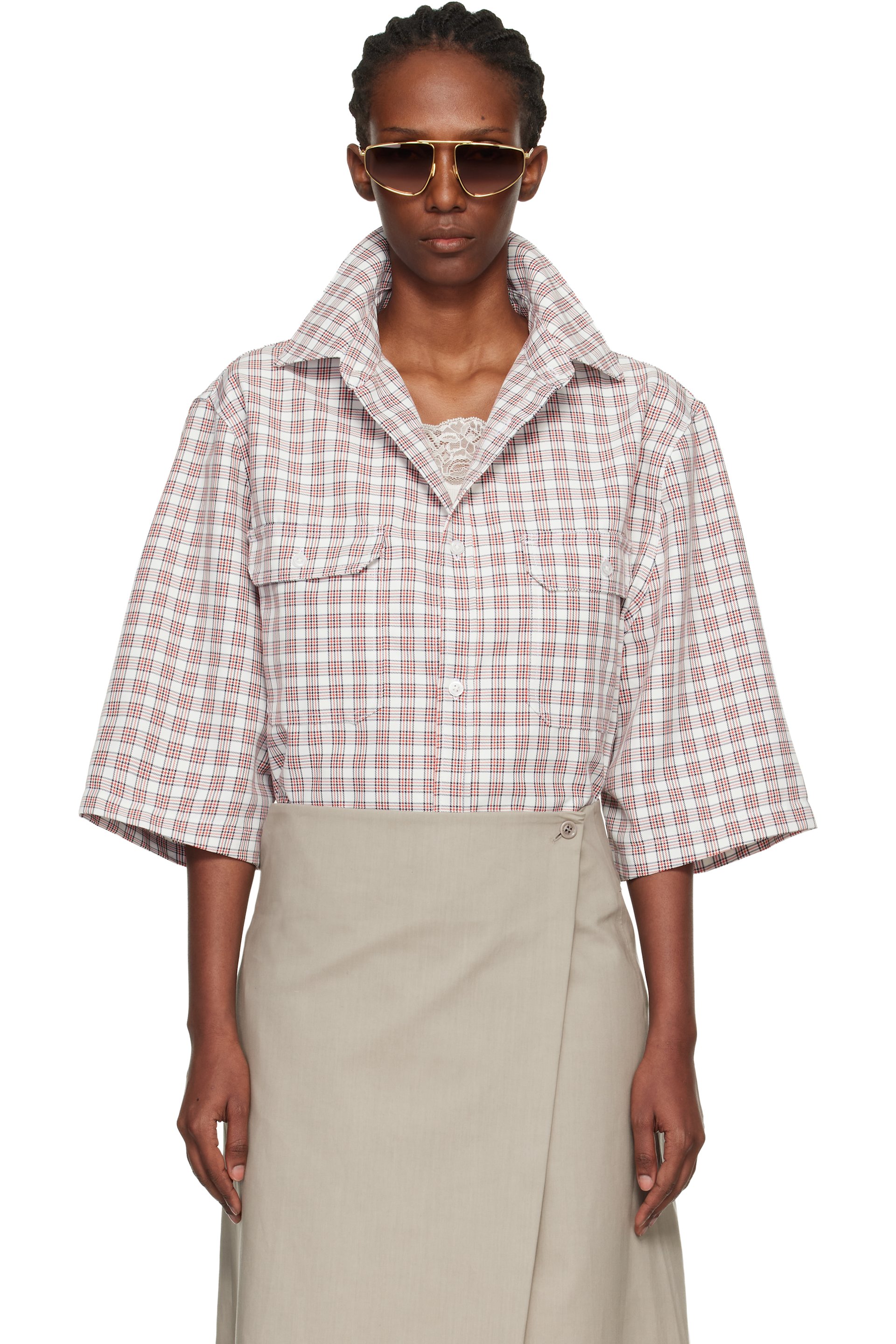 WILLY CHAVARRIA - White & Red S/S Corcoran Shirt