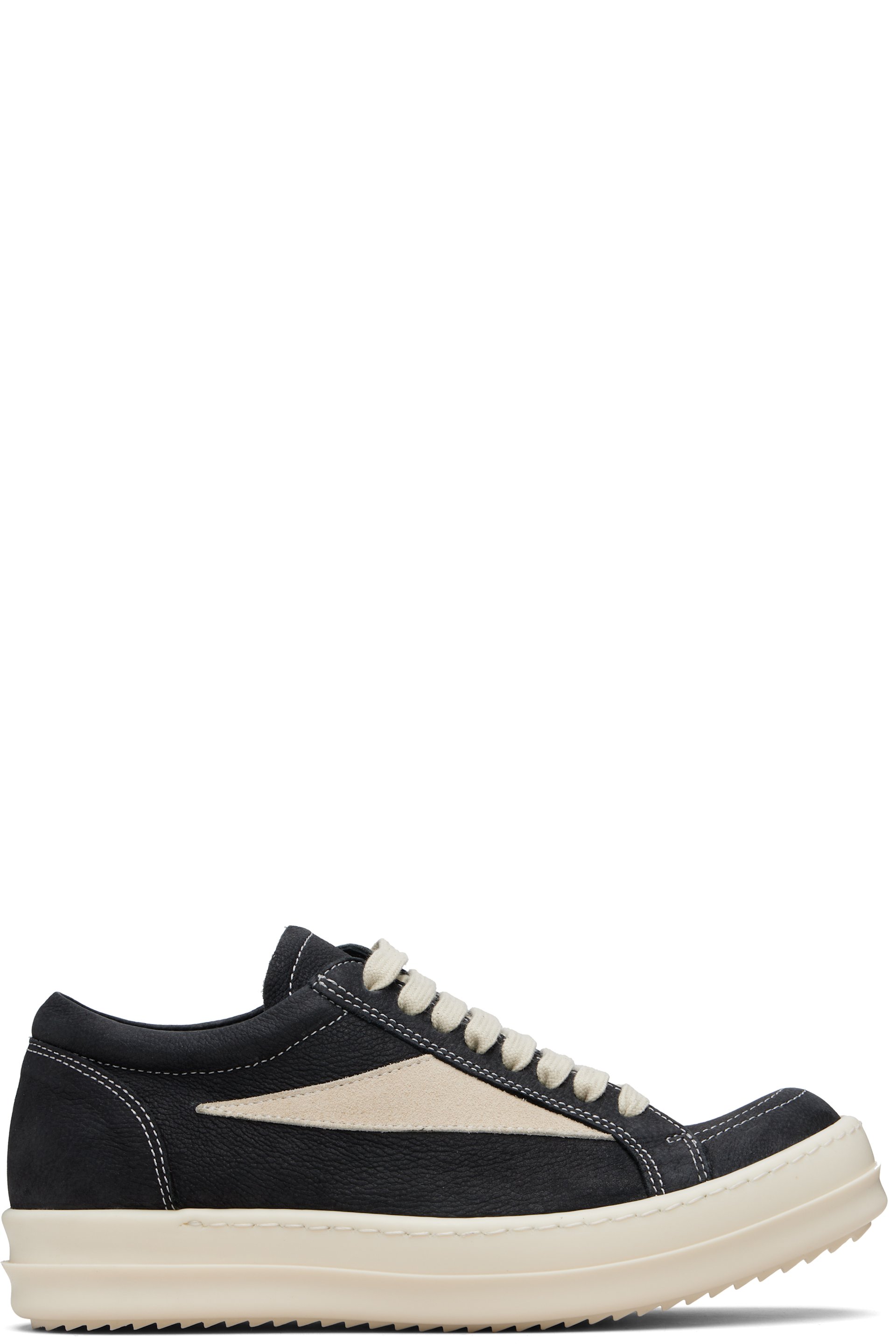 Rick Owens - Baskets rétro noires - Temple