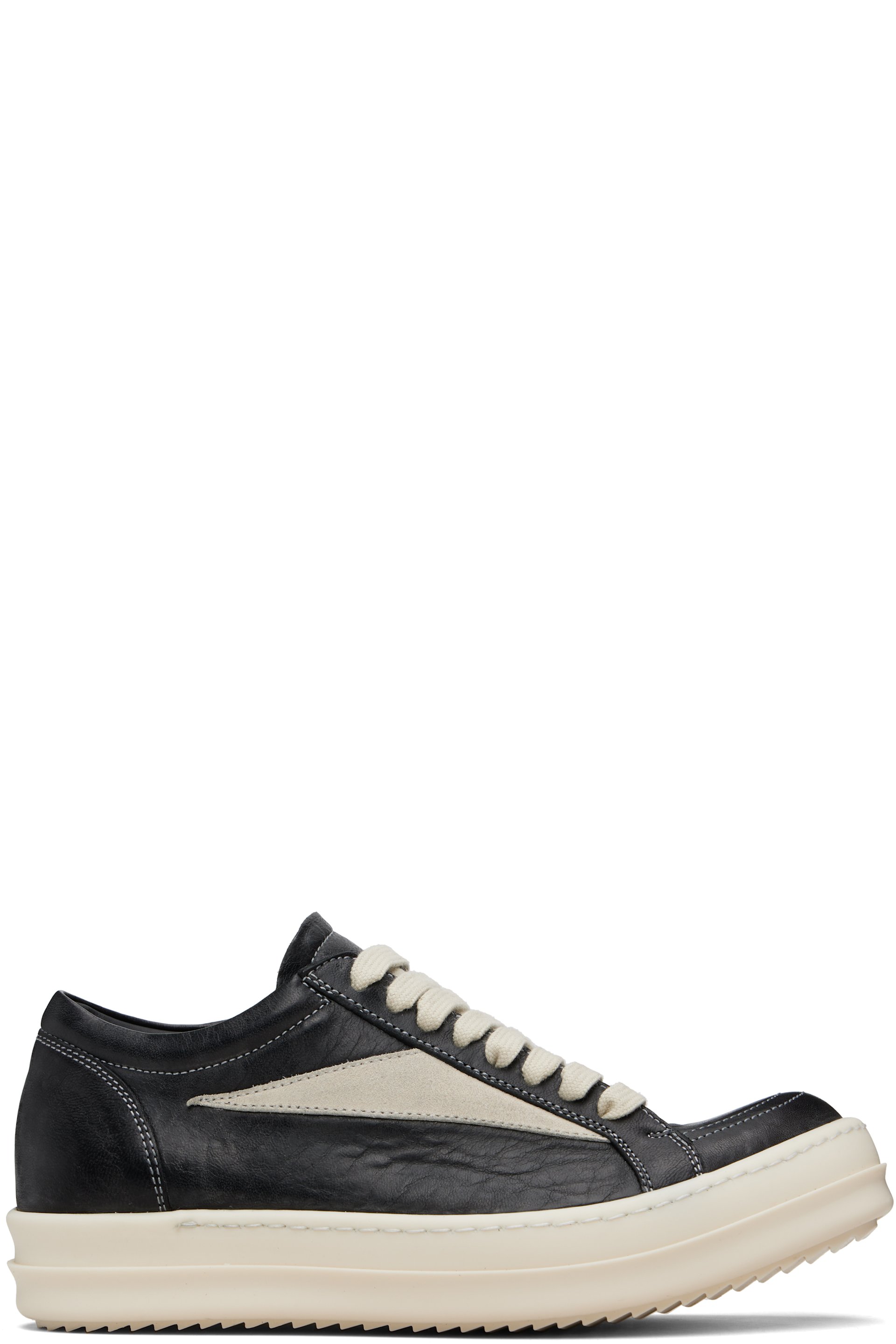 Rick Owens - Baskets rétro noires - Temple