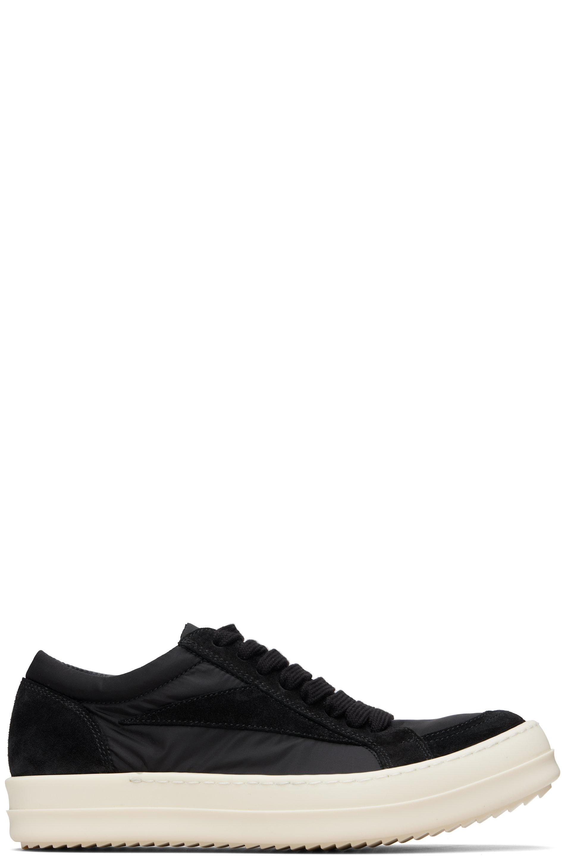 Rick Owens - Baskets rétro noires - Temple
