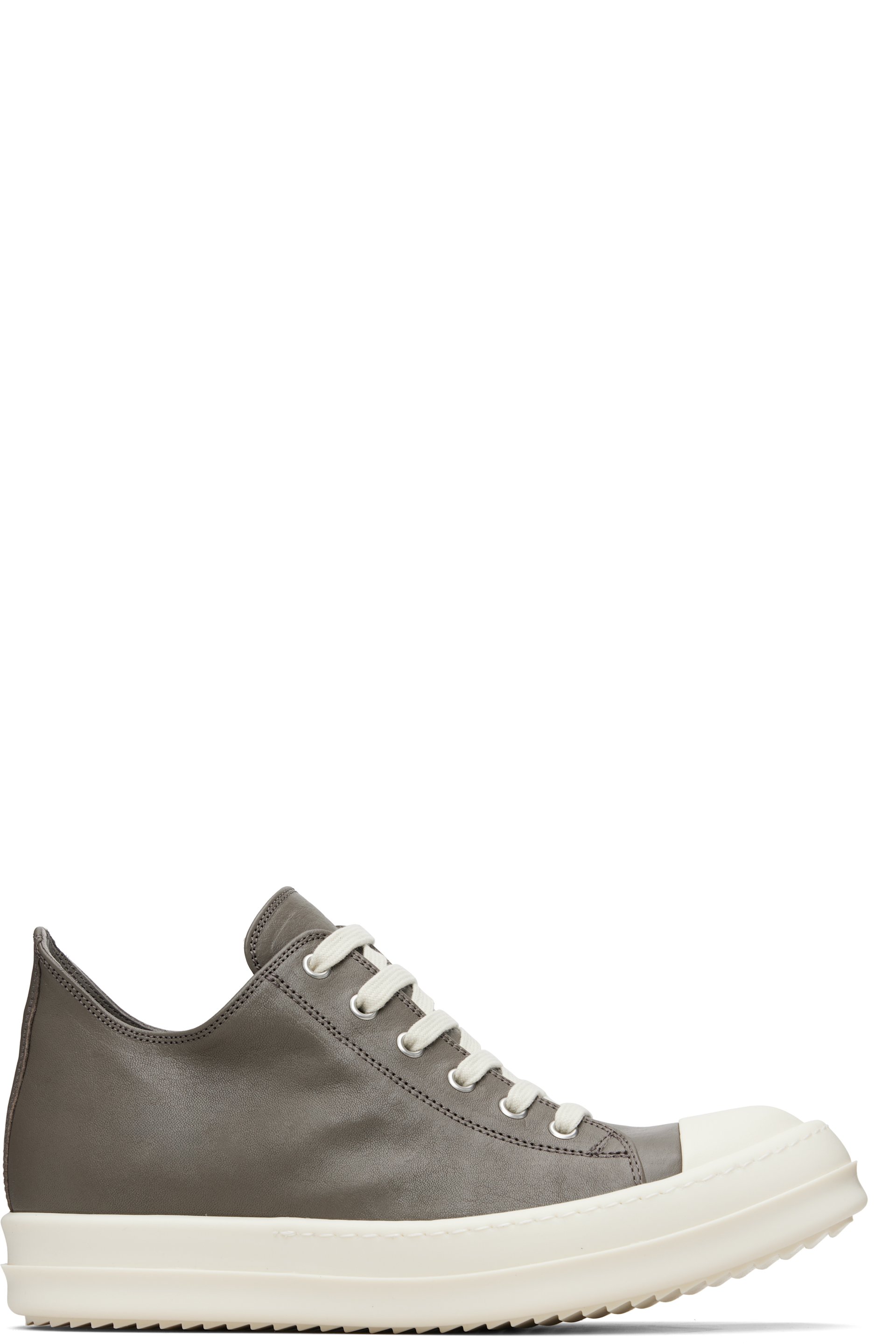 Rick Owens - Baskets basses grises - Temple