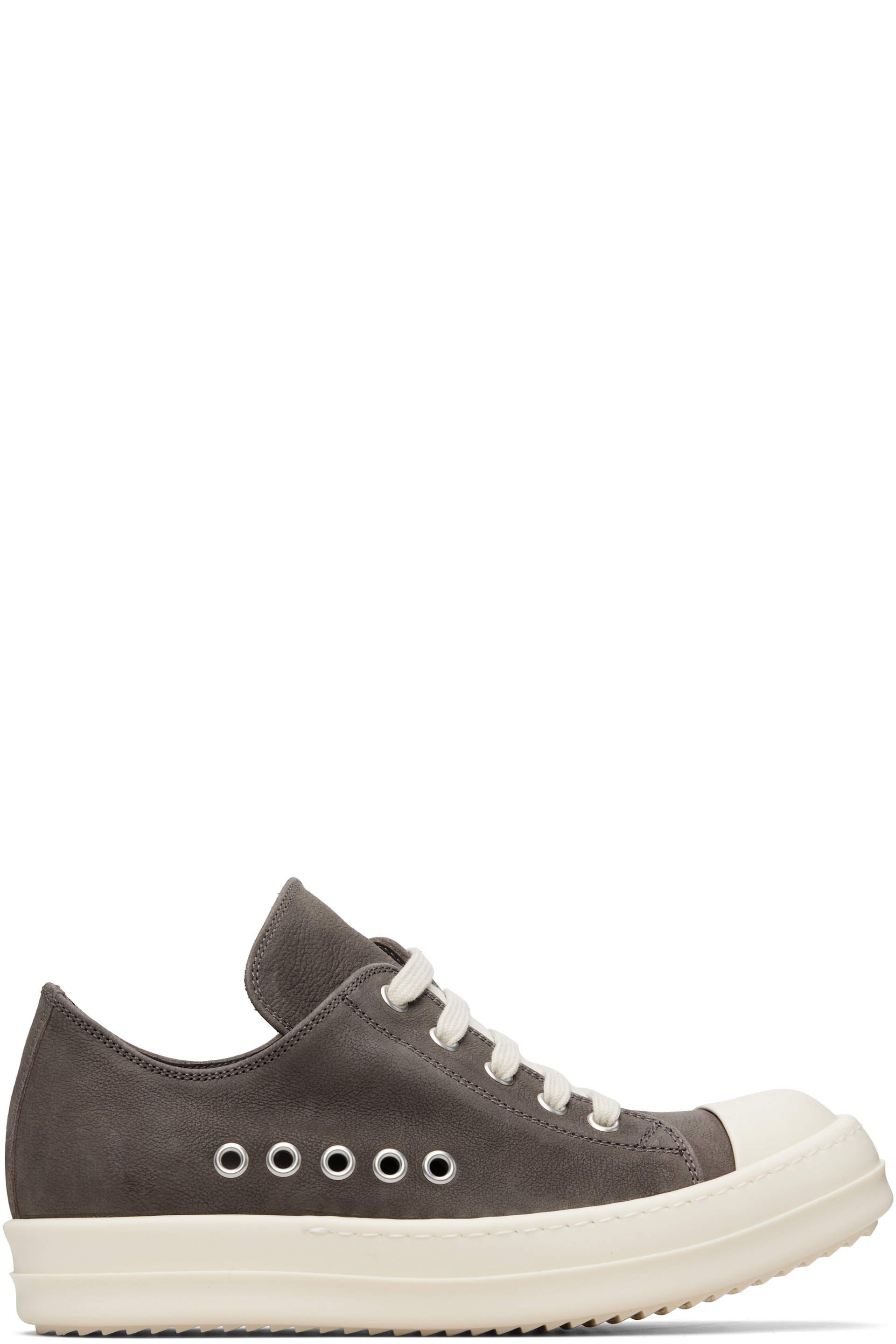 Rick Owens - Baskets basses Extreme grises - Temple