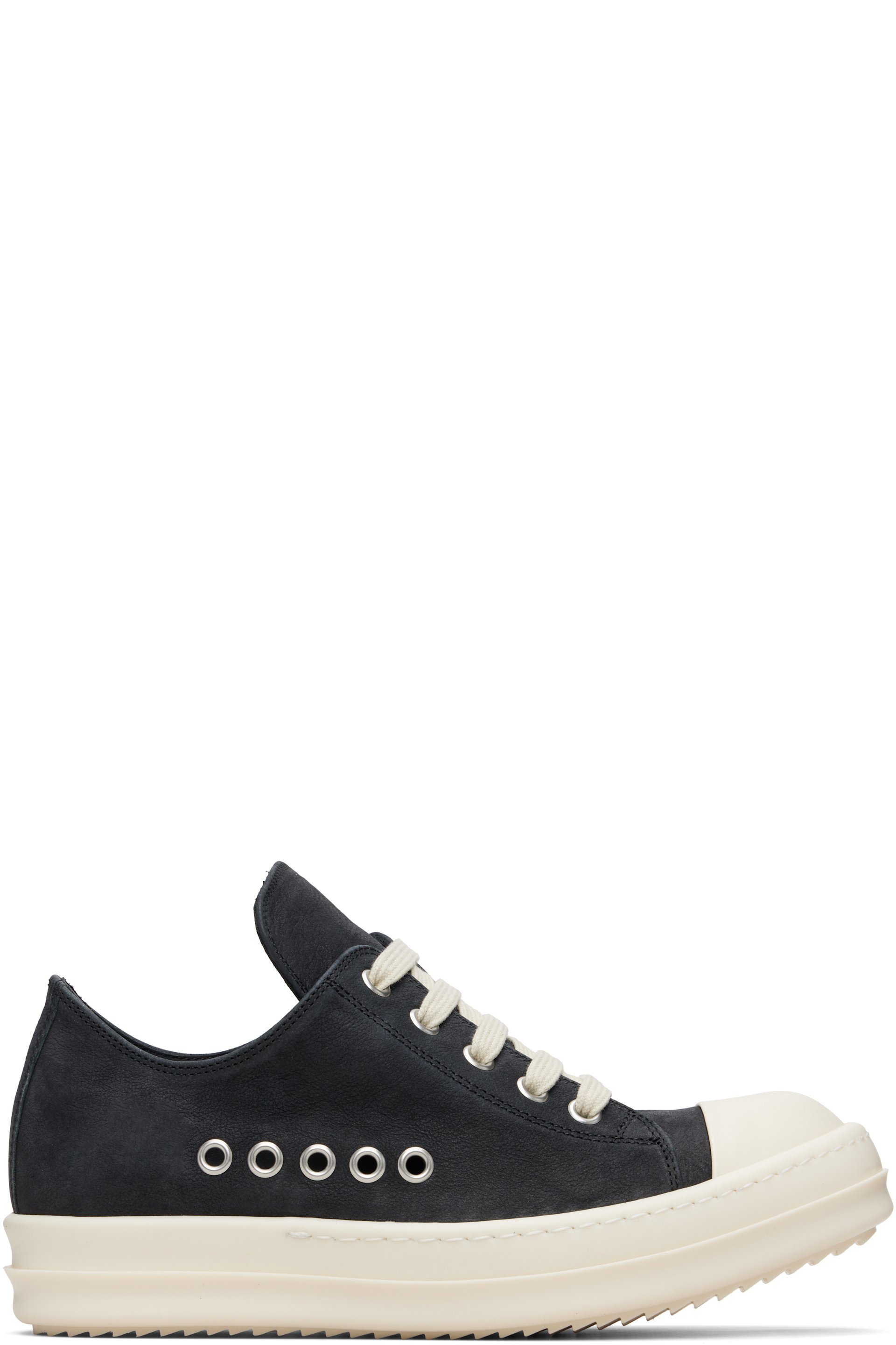 Rick Owens - Baskets basses Extreme noires - Temple
