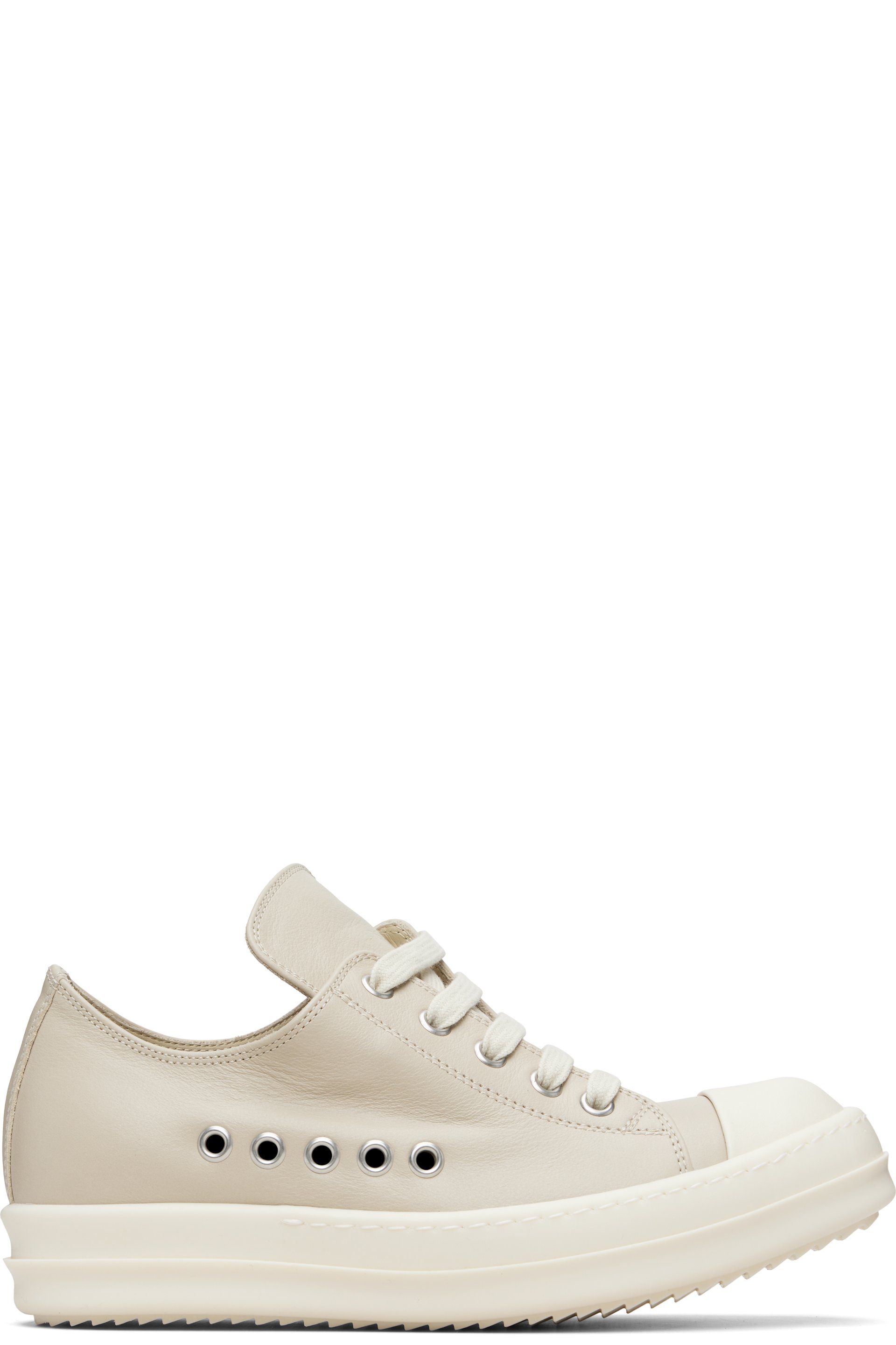 Rick Owens - Baskets basses Extreme beiges - Temple