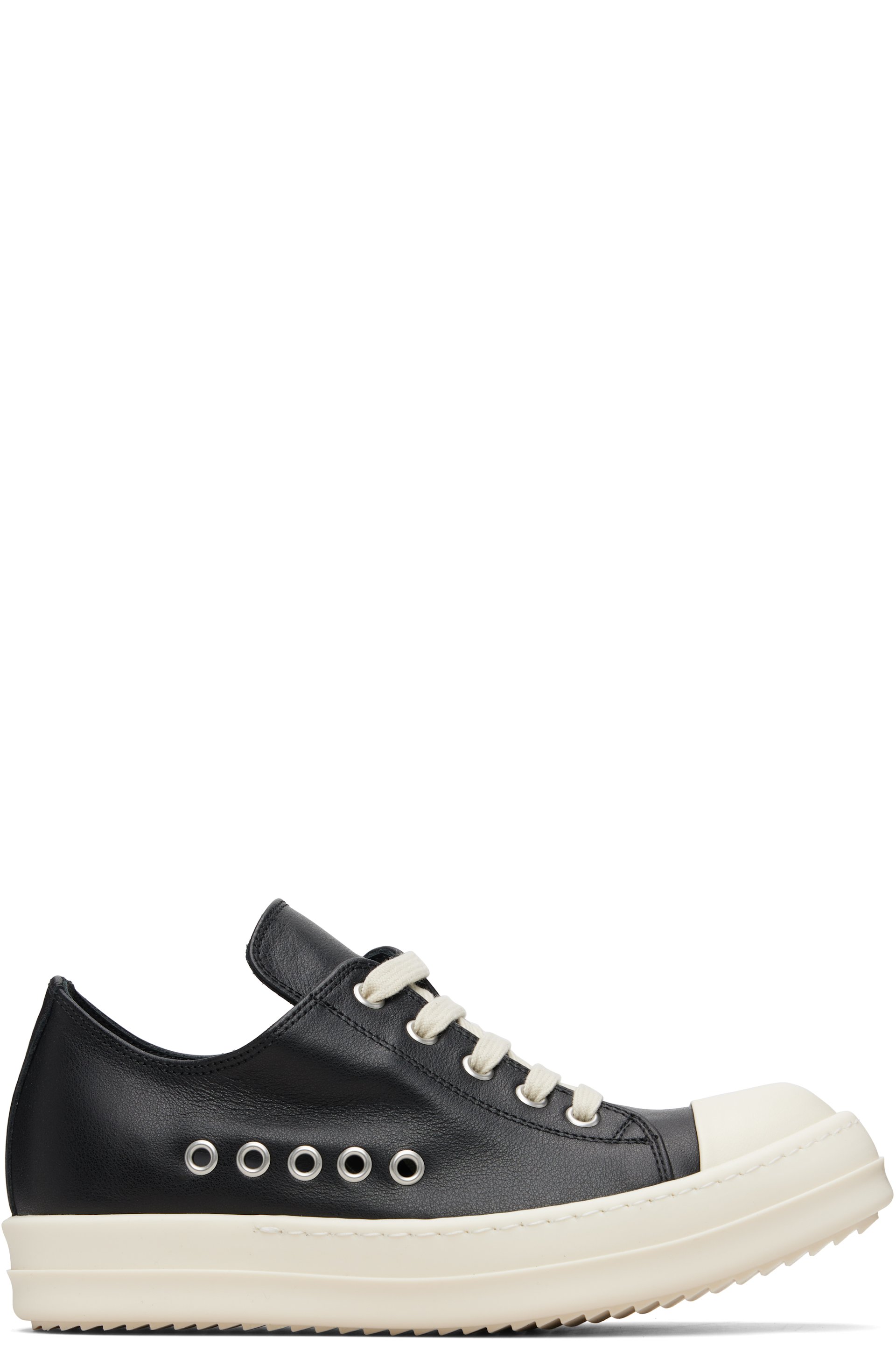 Rick Owens - Baskets basses Extreme noires - Temple