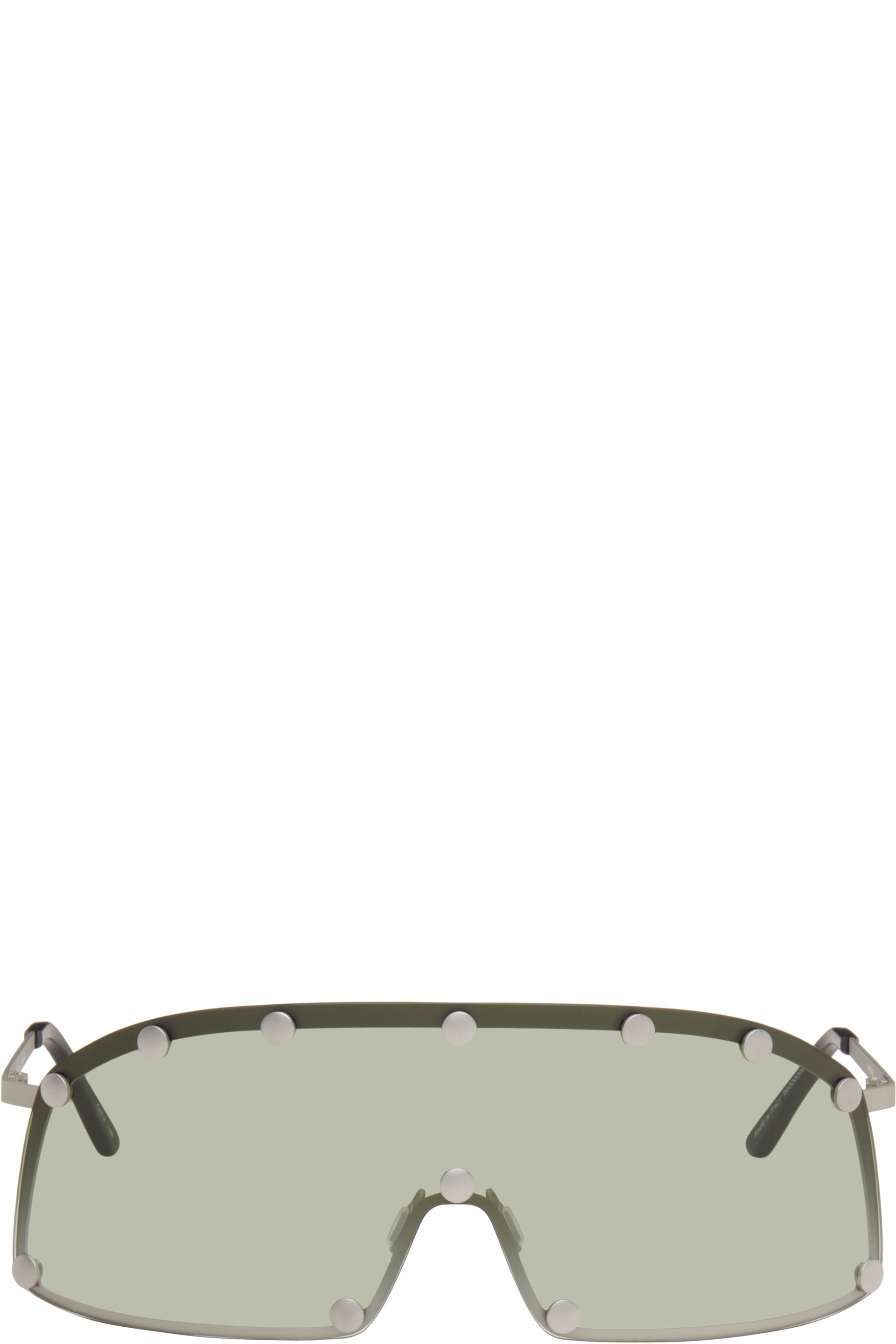Rick Owens - Silver Shielding Sunglasses