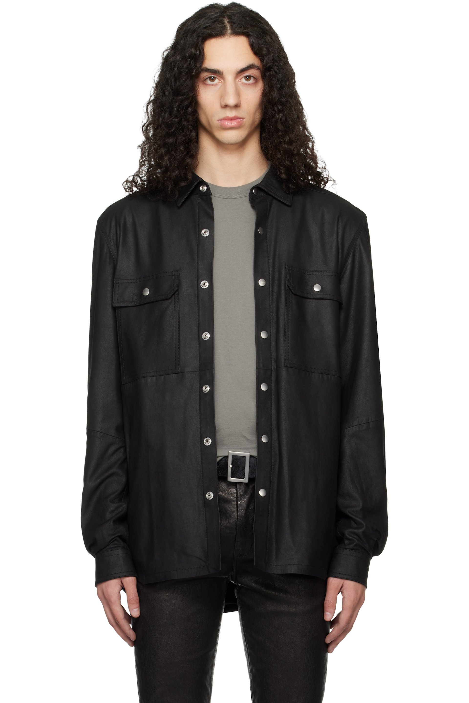 メンズ用 Rick Owens レザー ジャケット | SSENSE 日本
