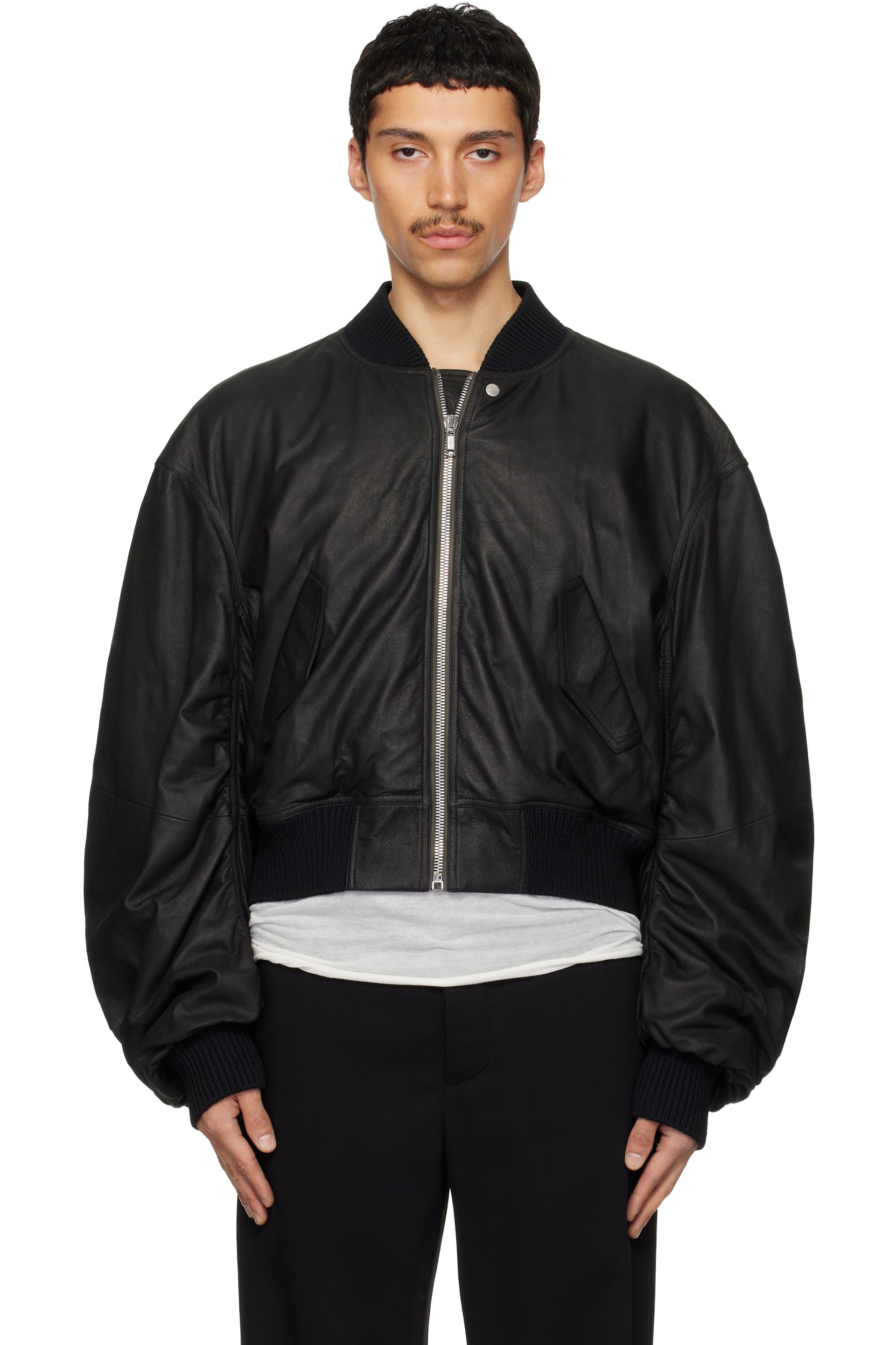 メンズ用 Rick Owens レザー ジャケット | SSENSE 日本