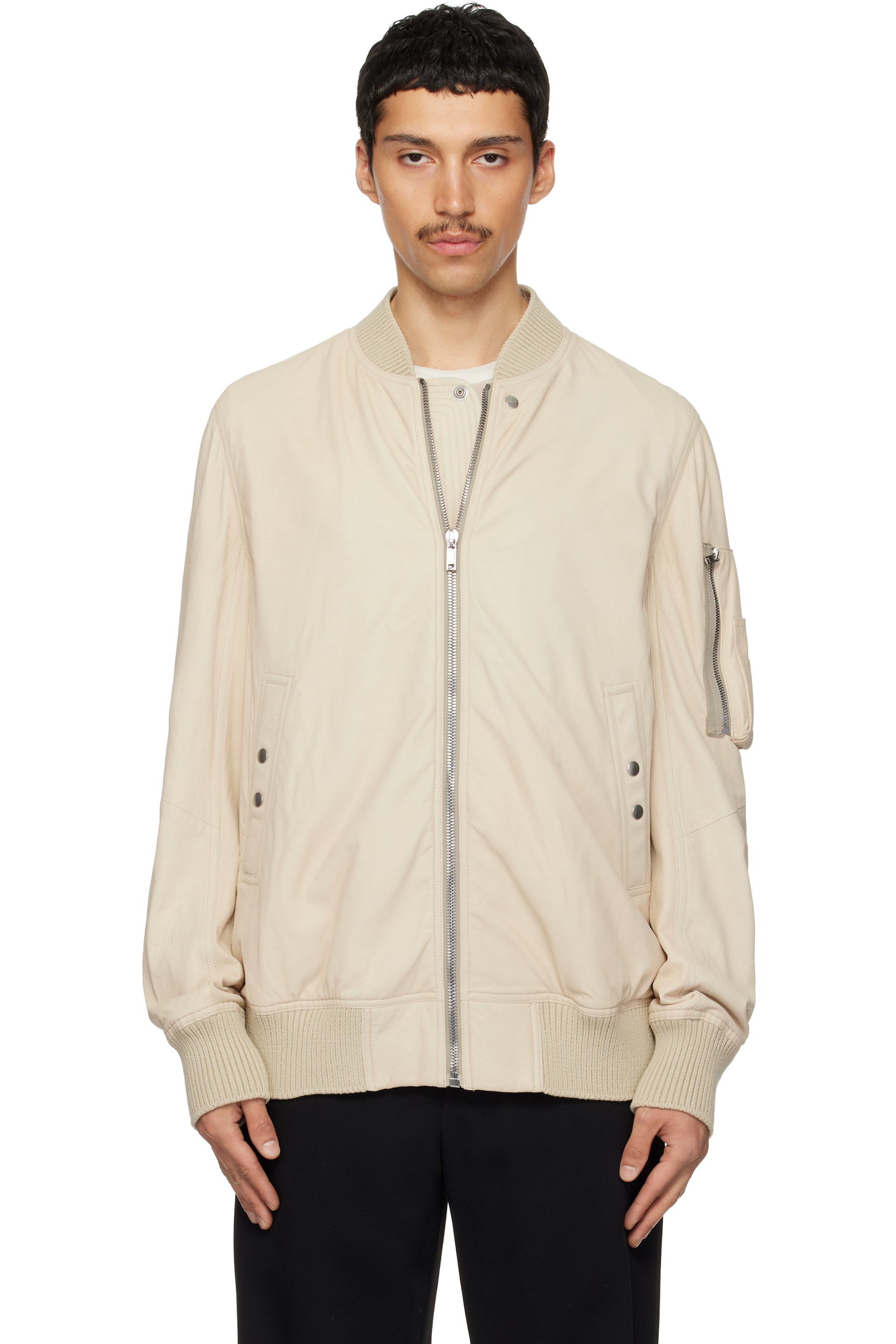 レザージャケット　the elephant sullen rick owens メンズ用 Rick Owens レザー ジャケット | SSENSE 日本