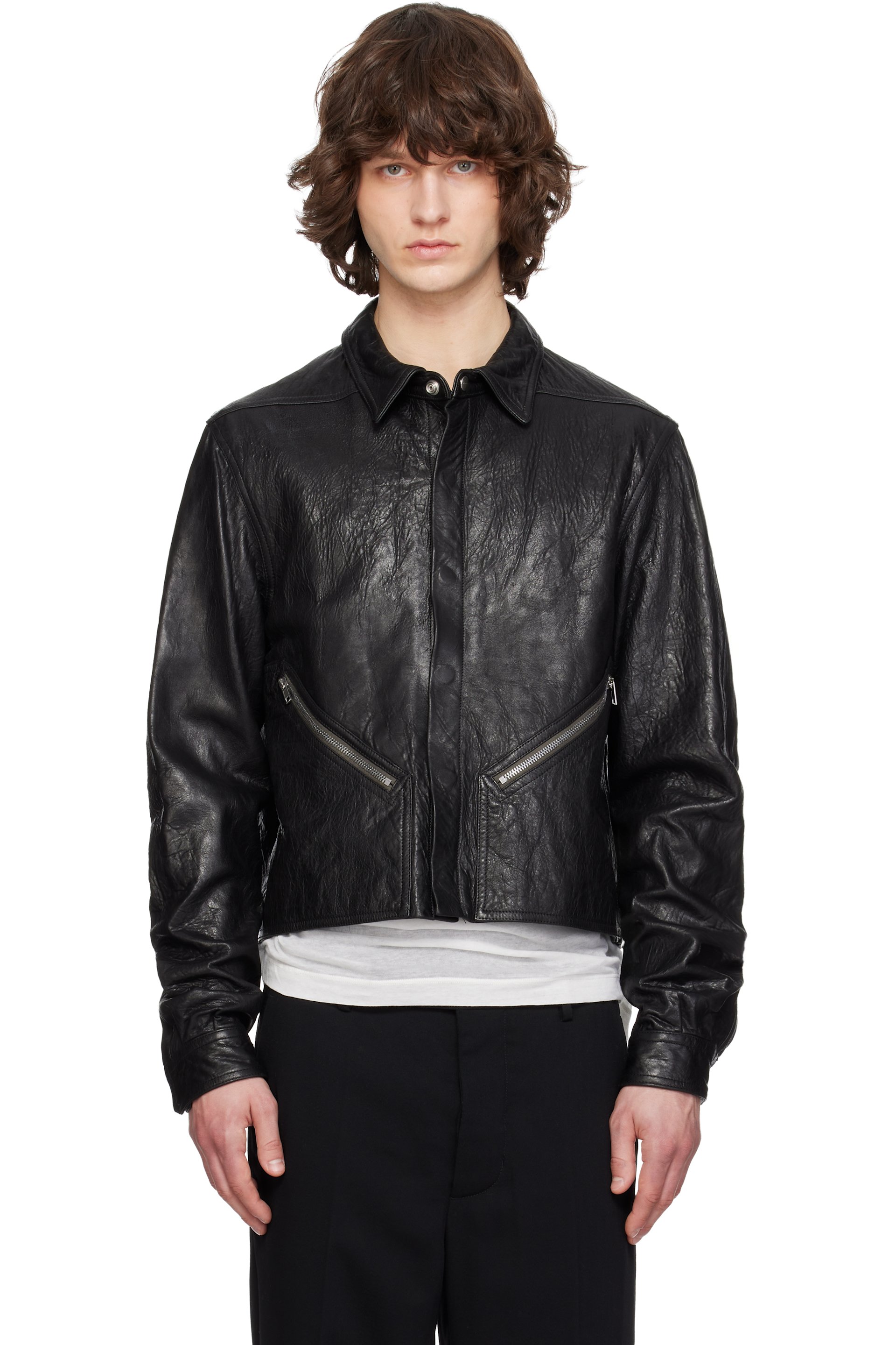 Rick Owens Leather Jackets for Men | SSENSE