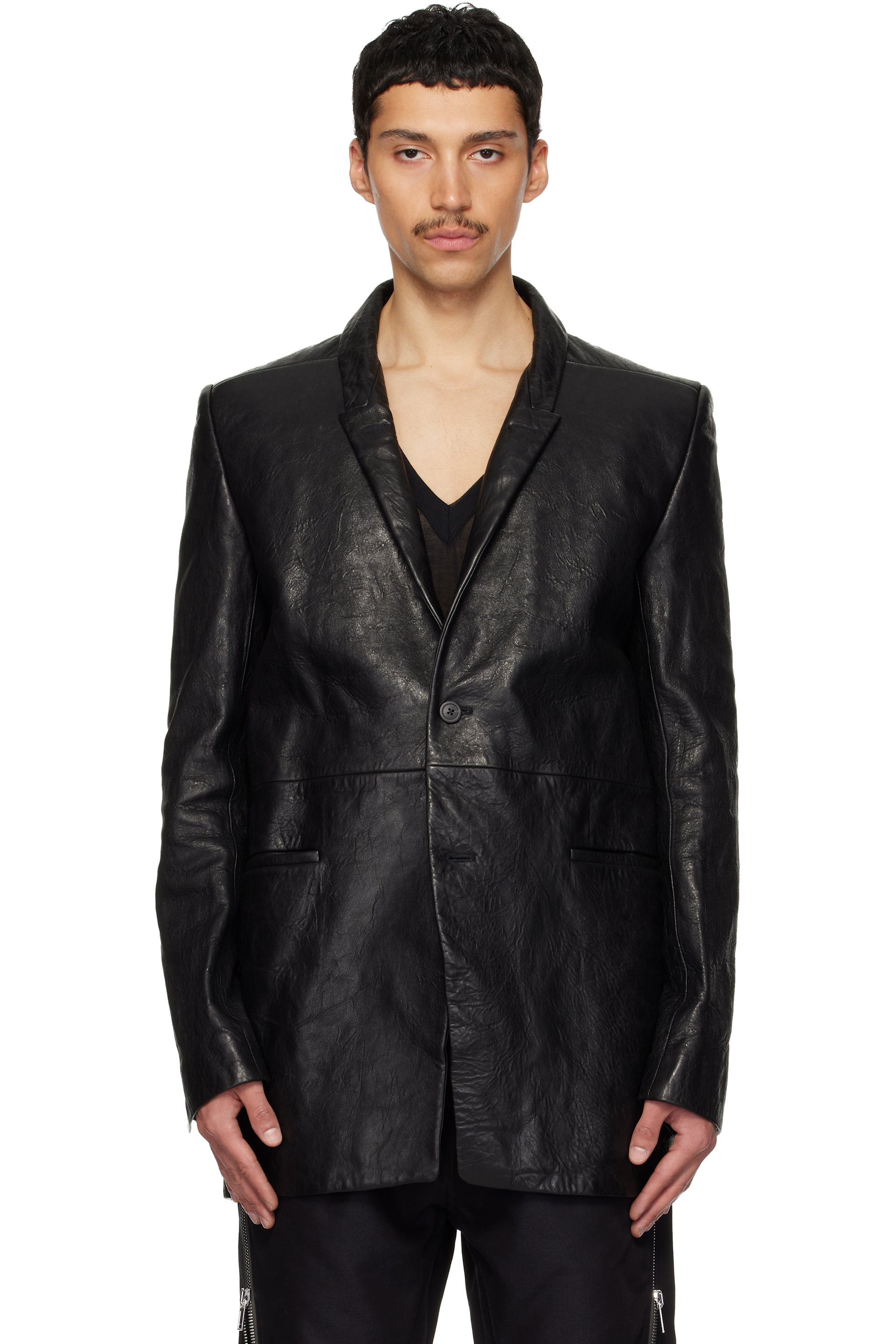 メンズ用 Rick Owens レザー ジャケット | SSENSE 日本