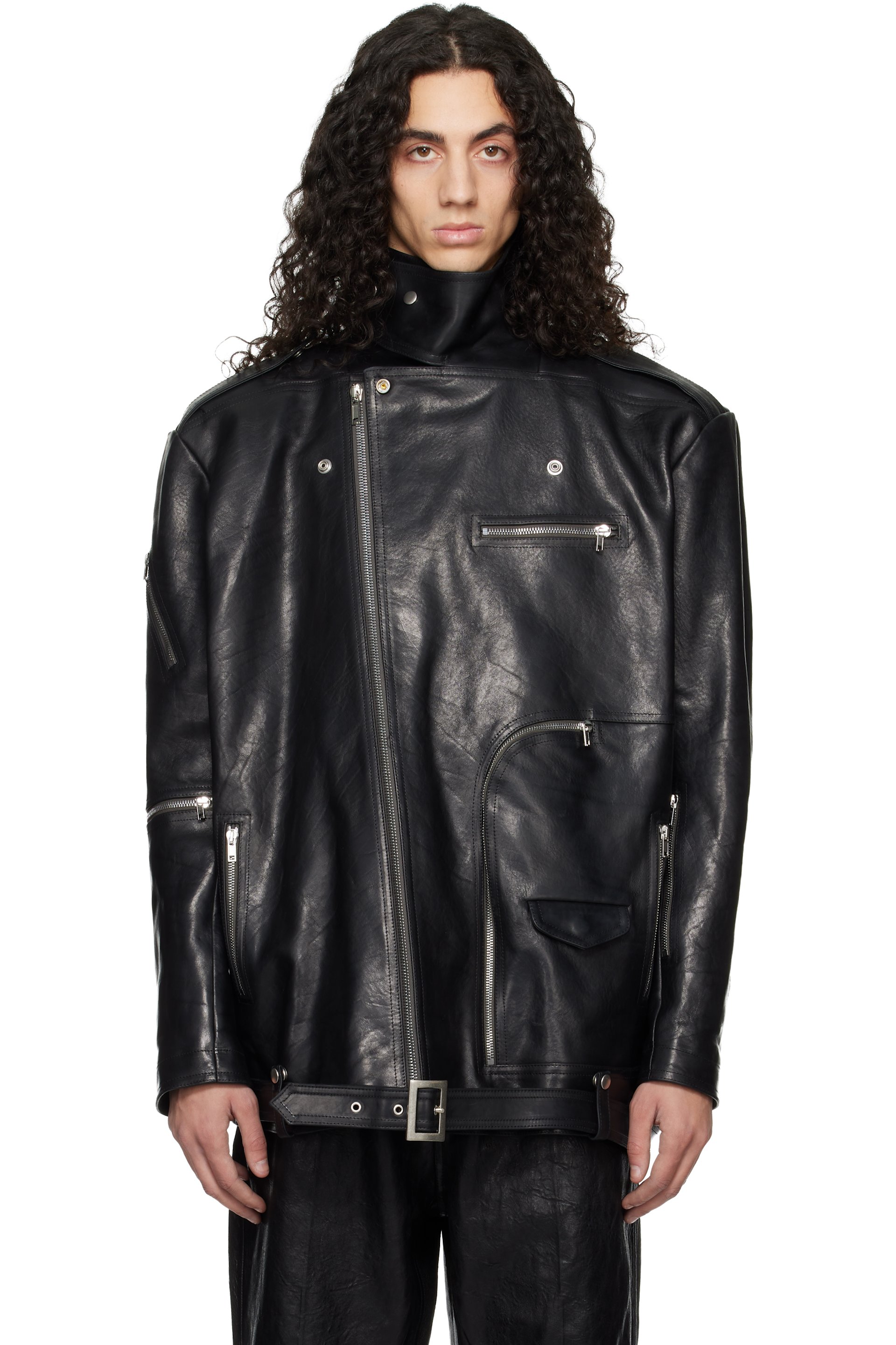 メンズ用 Rick Owens レザー ジャケット | SSENSE 日本